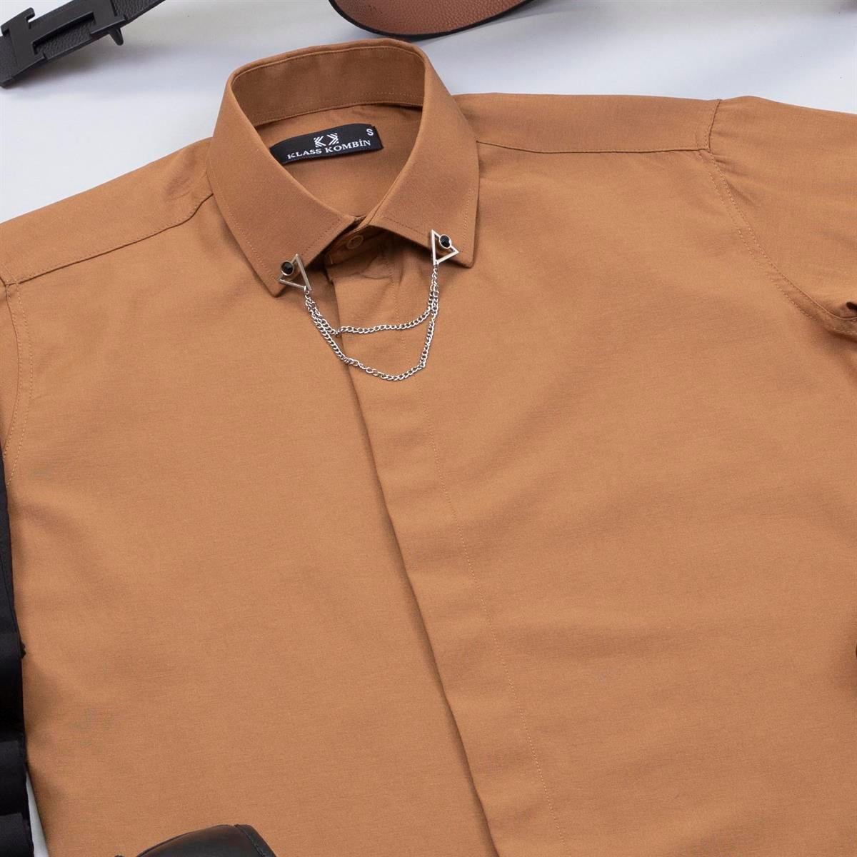 Tarçın Gömlek Pantolon Ayakkabı Kombin