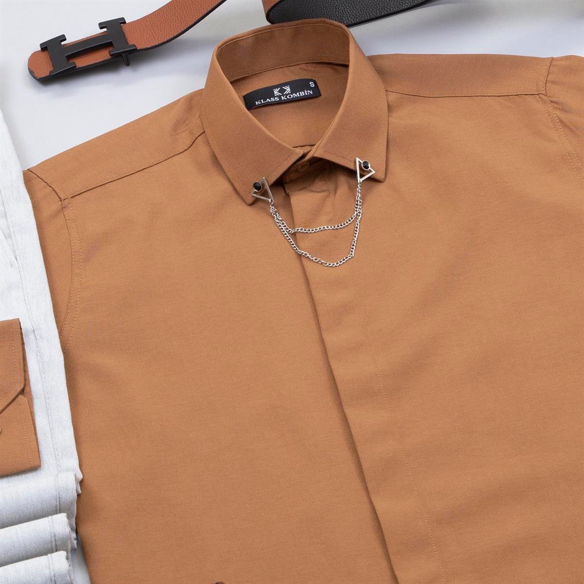 Tarçın Gömlek Pantolon Ayakkabı Kombin