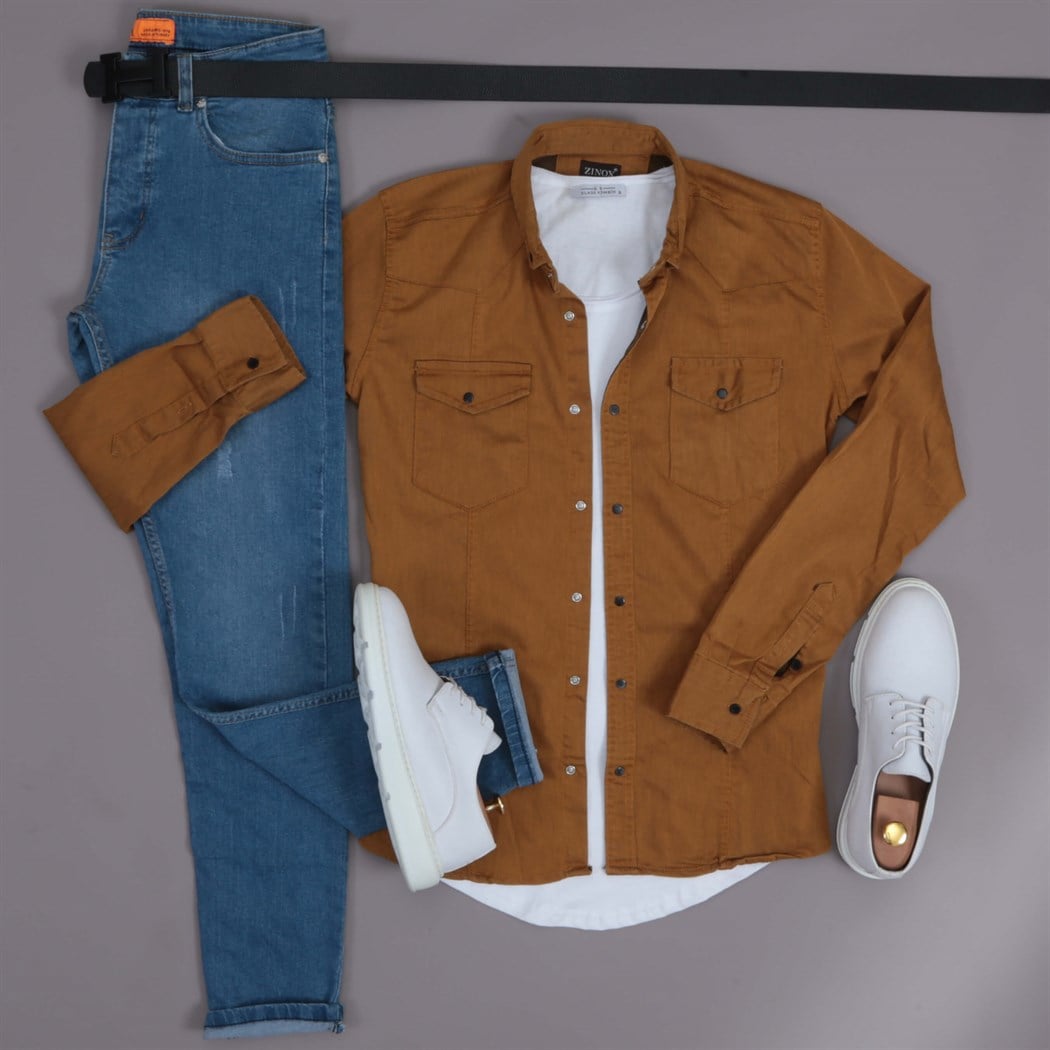 Tarçın Rengi Pantolon Ayakkabı Kombini