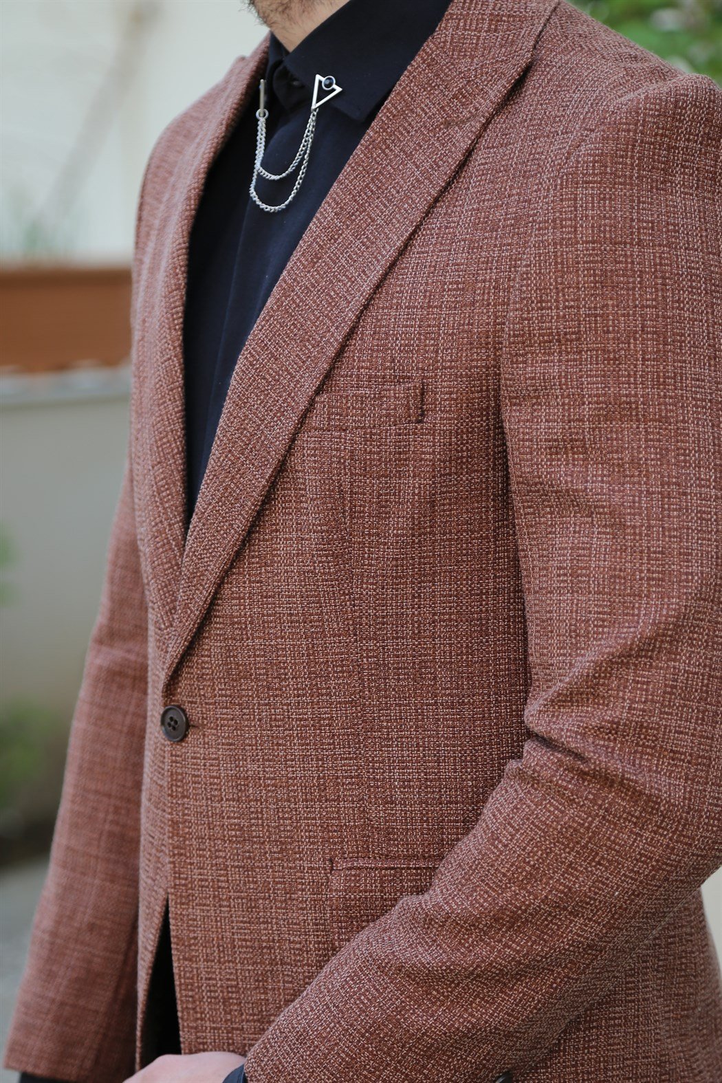 Tarçın Tek Düğme Blazer Ceket