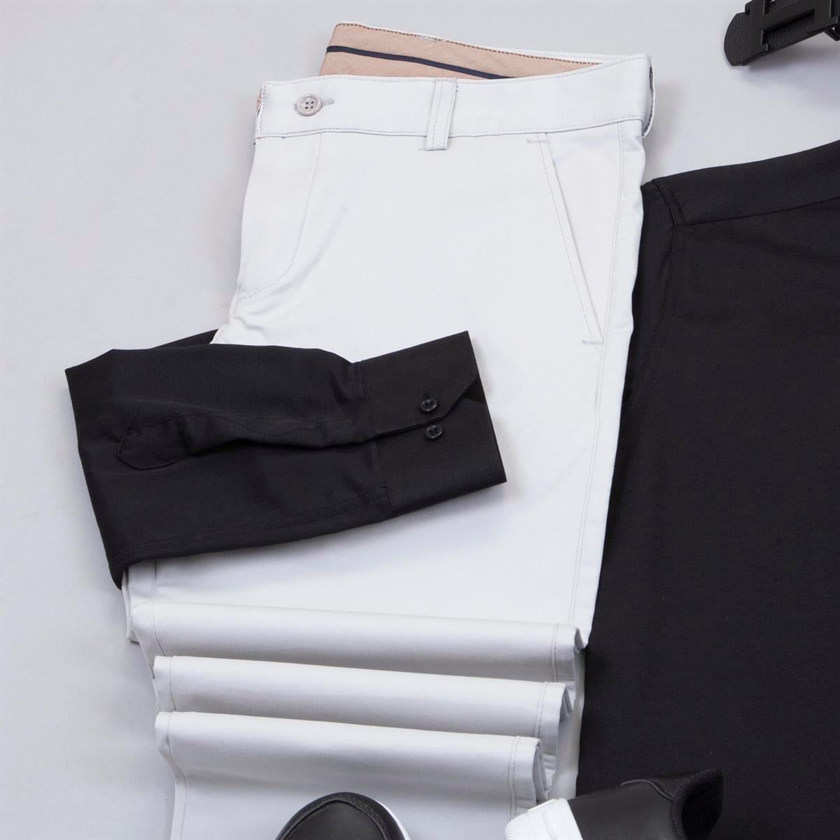 Taş Pantolon Siyah Gömlek Ayakkabı Kombin