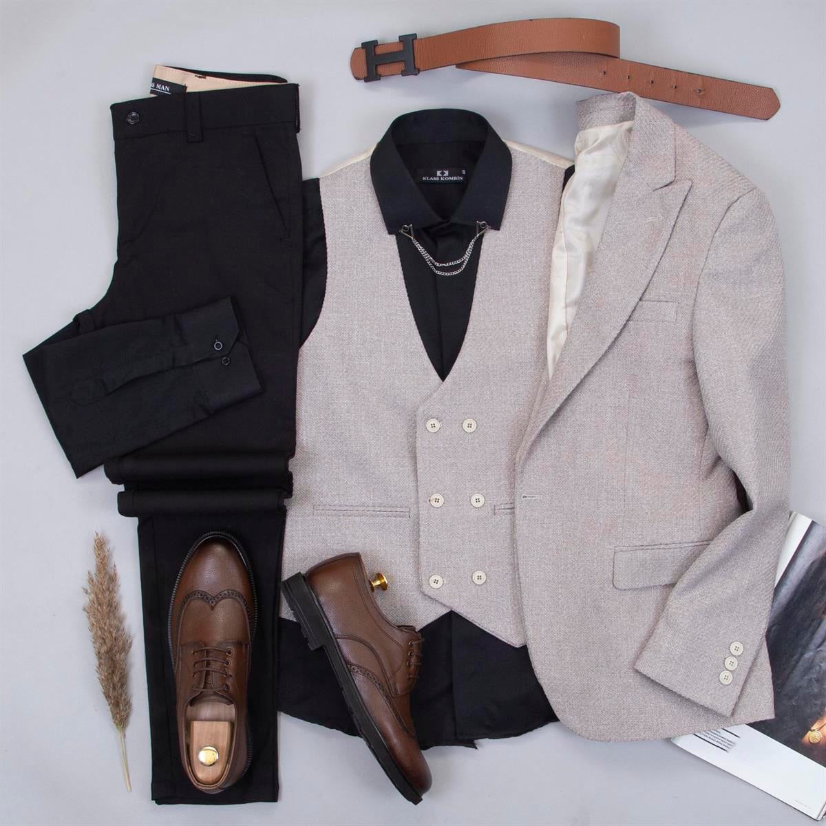 Taş Takım Elbise Kombini