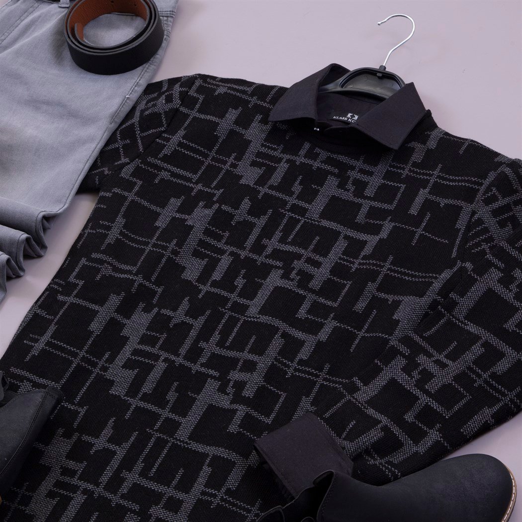 Triko Kazak Gömlek Pantolon Bot Kombin