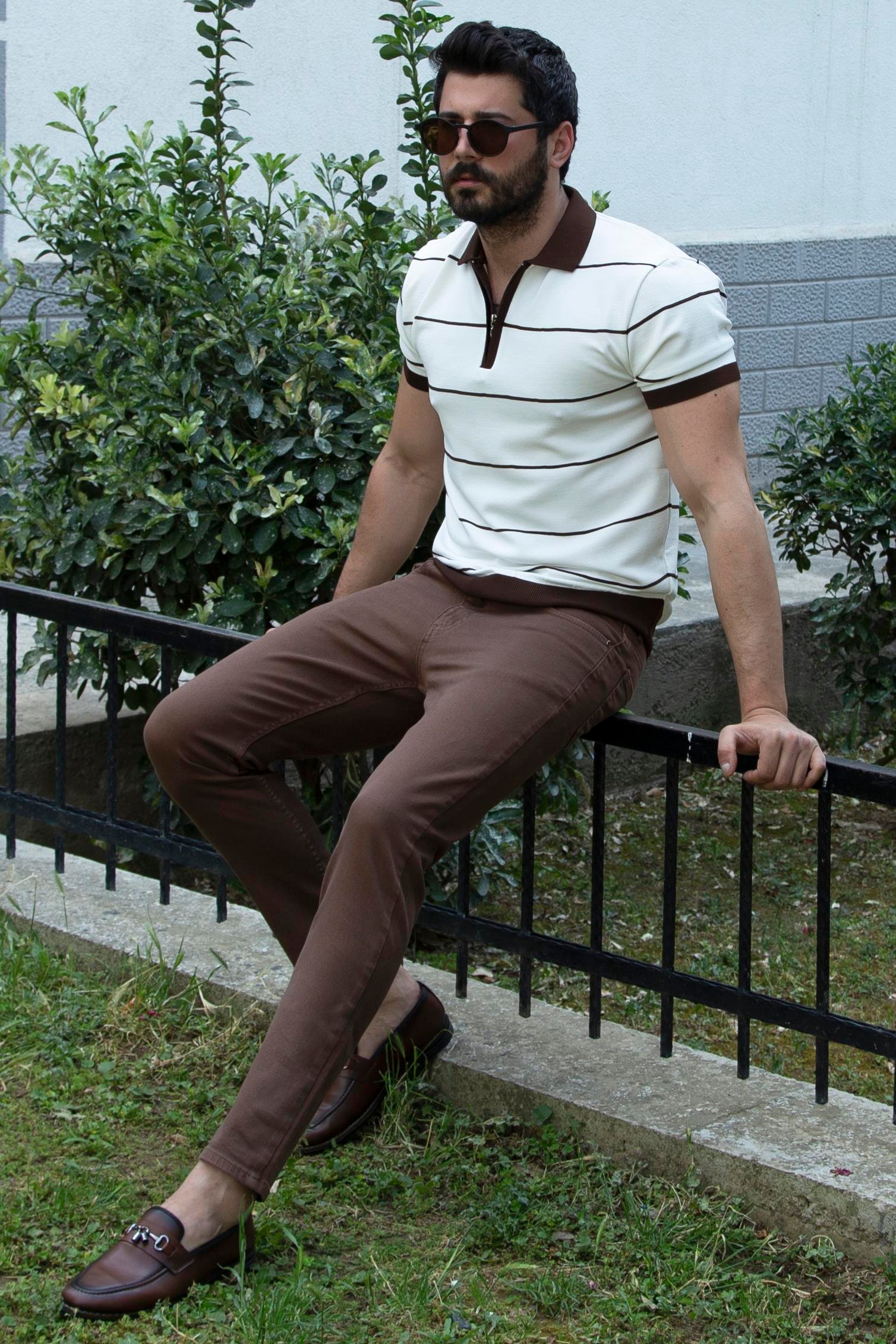 Triko Polo Yaka Tişört Kombini