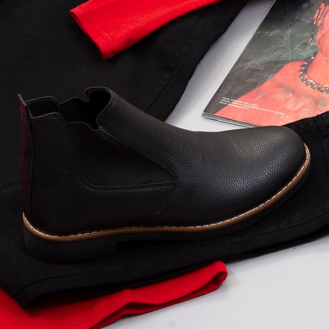 Uzun Kollu Kırmızı Body Pantolon Bot Kombin