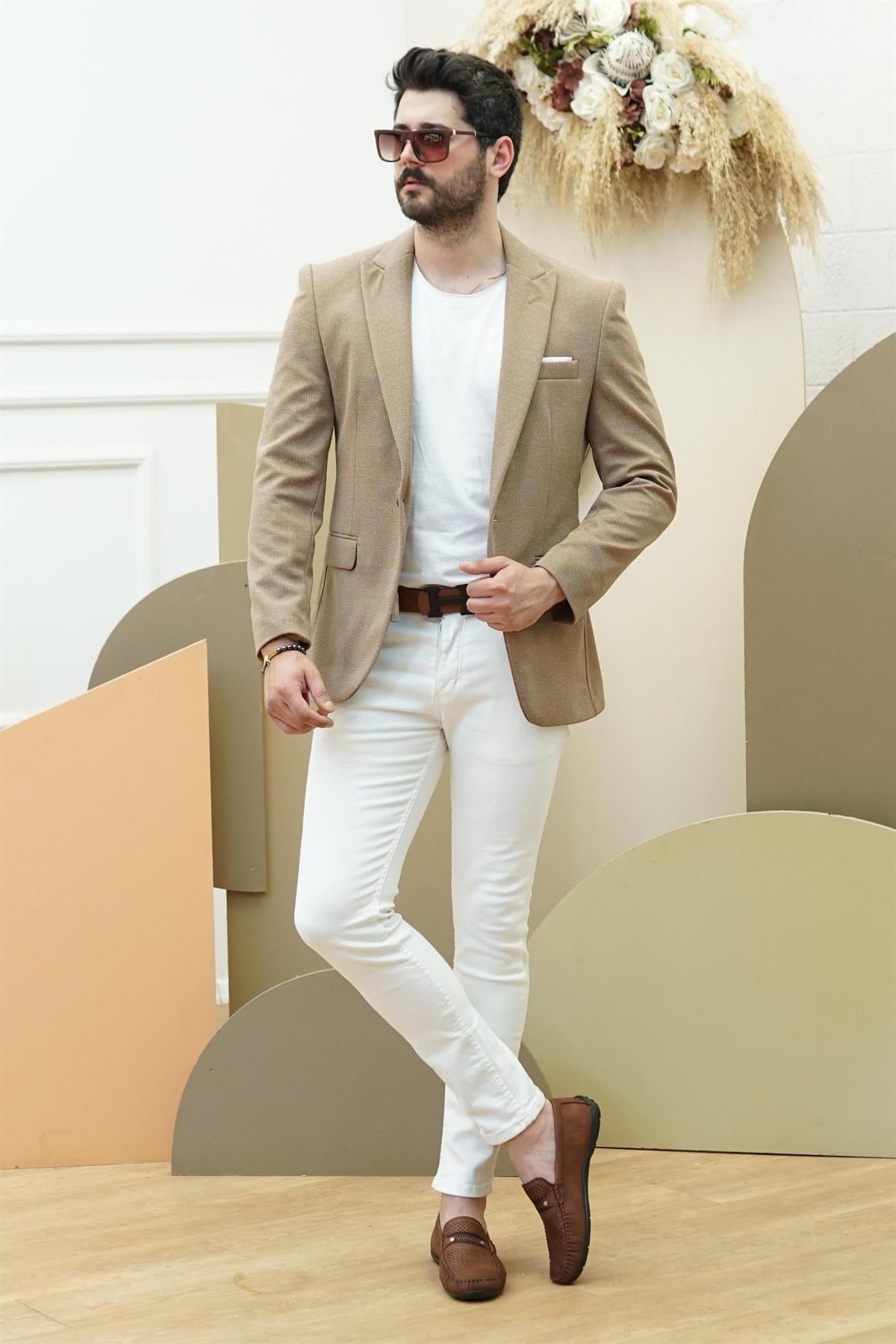 Vizon Blazer Ceket Kombini