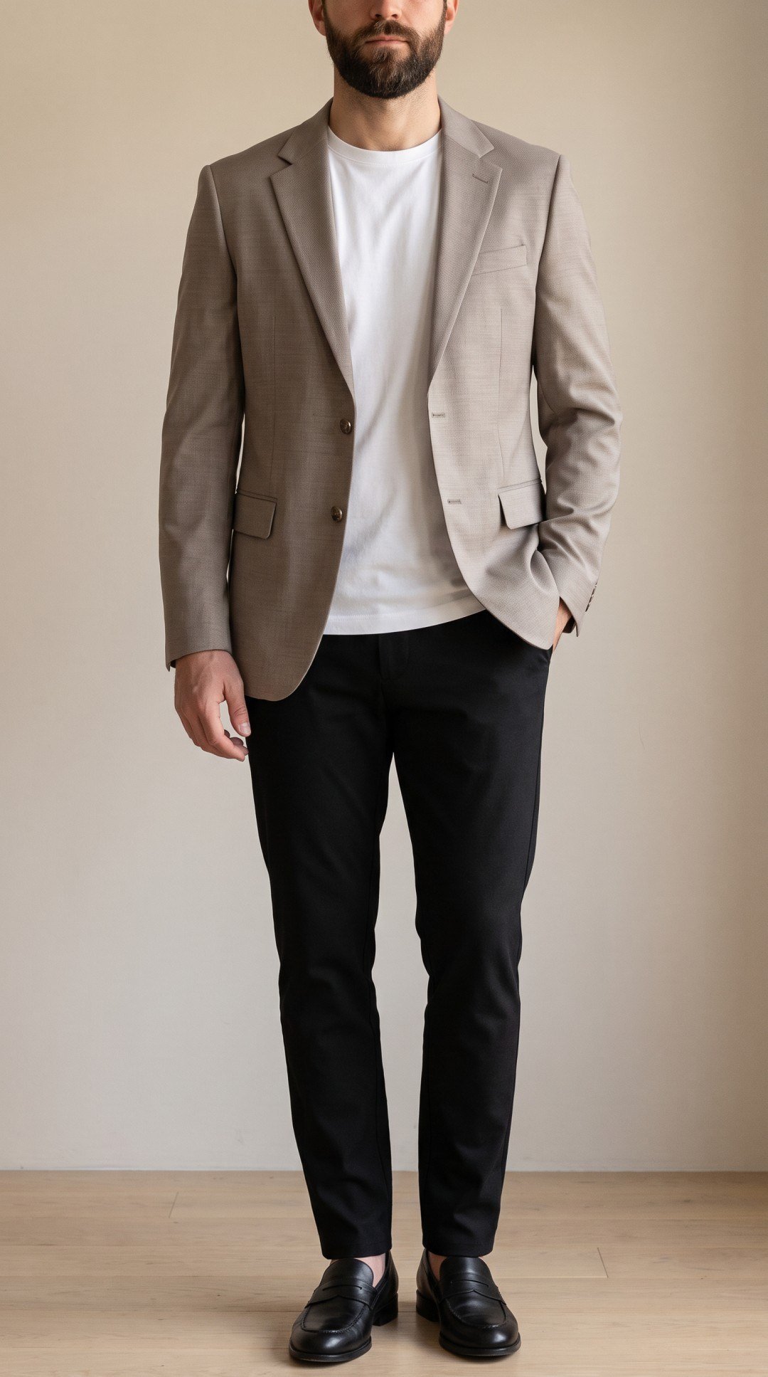 Vizon Blazer Tek Ceket Erkek | Slim Fit İndirimli Blazer