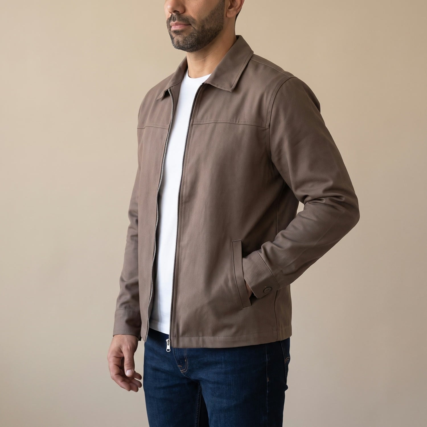 Vizon Bomber Ceket Erkek