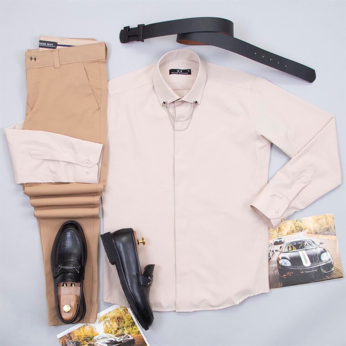 Vizon Gömlek Pantolon Ayakkabı Kombin