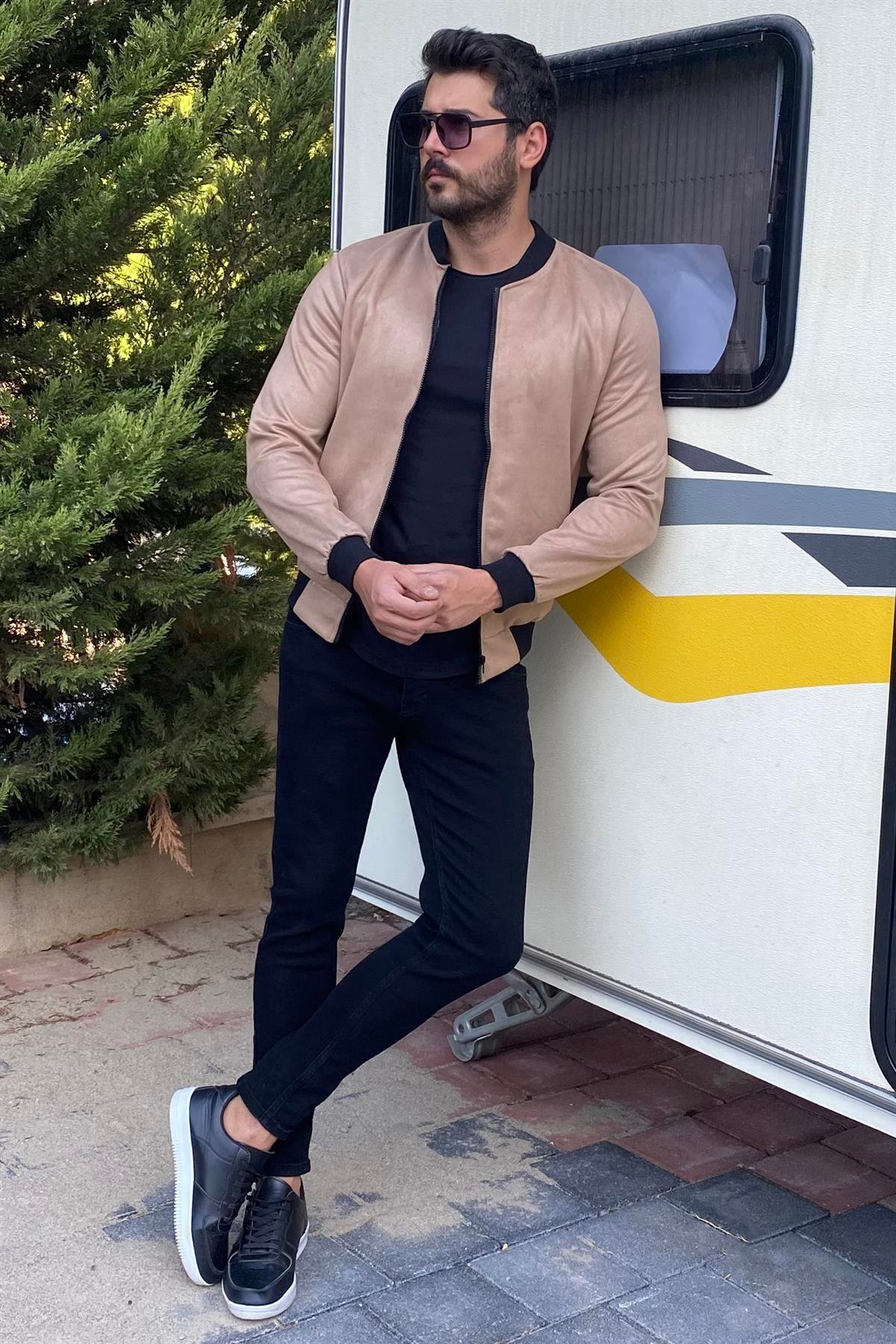 Vizon Nubuk Ceket Kombini