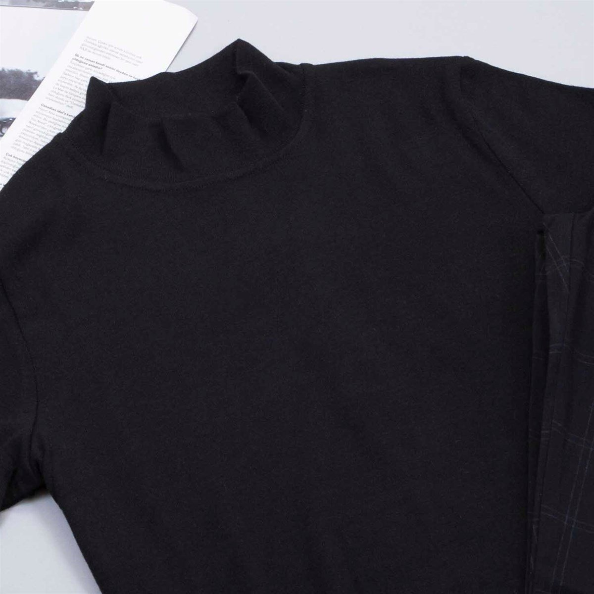 Yarım Boğazlı Body Pantolon Ayakkabı Kombin