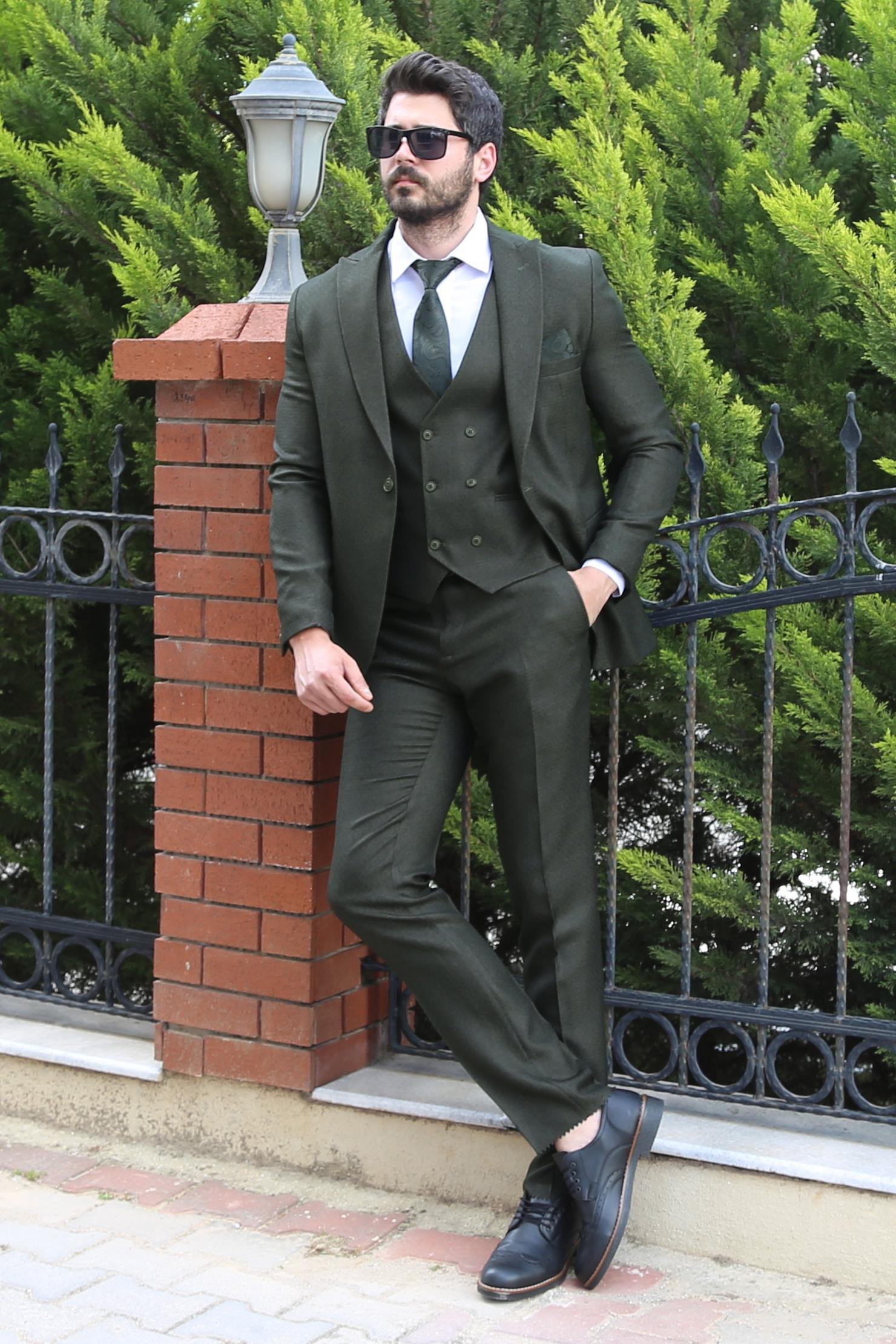 Yelek Ceket Pantolon 3'lü Set