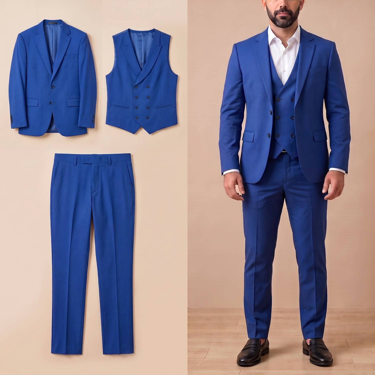 Yelek Ceket Pantolon 3'lü Set