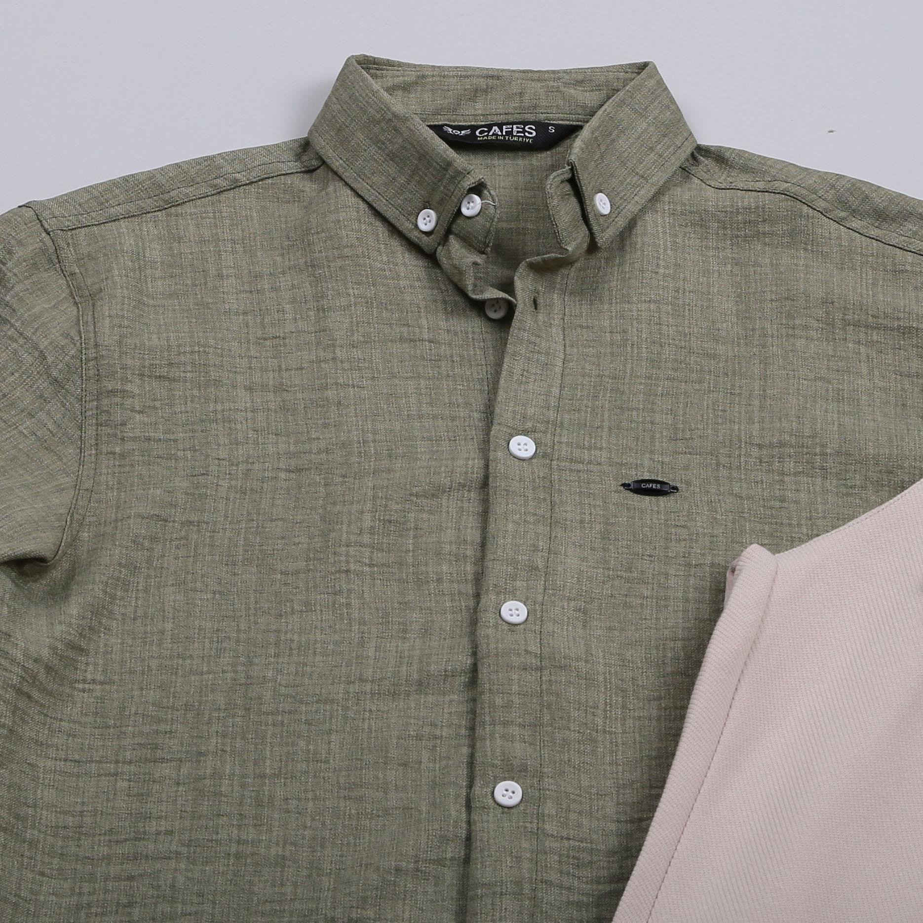 Yeşil Gömlek Pantolon Ayakkabı Kombin