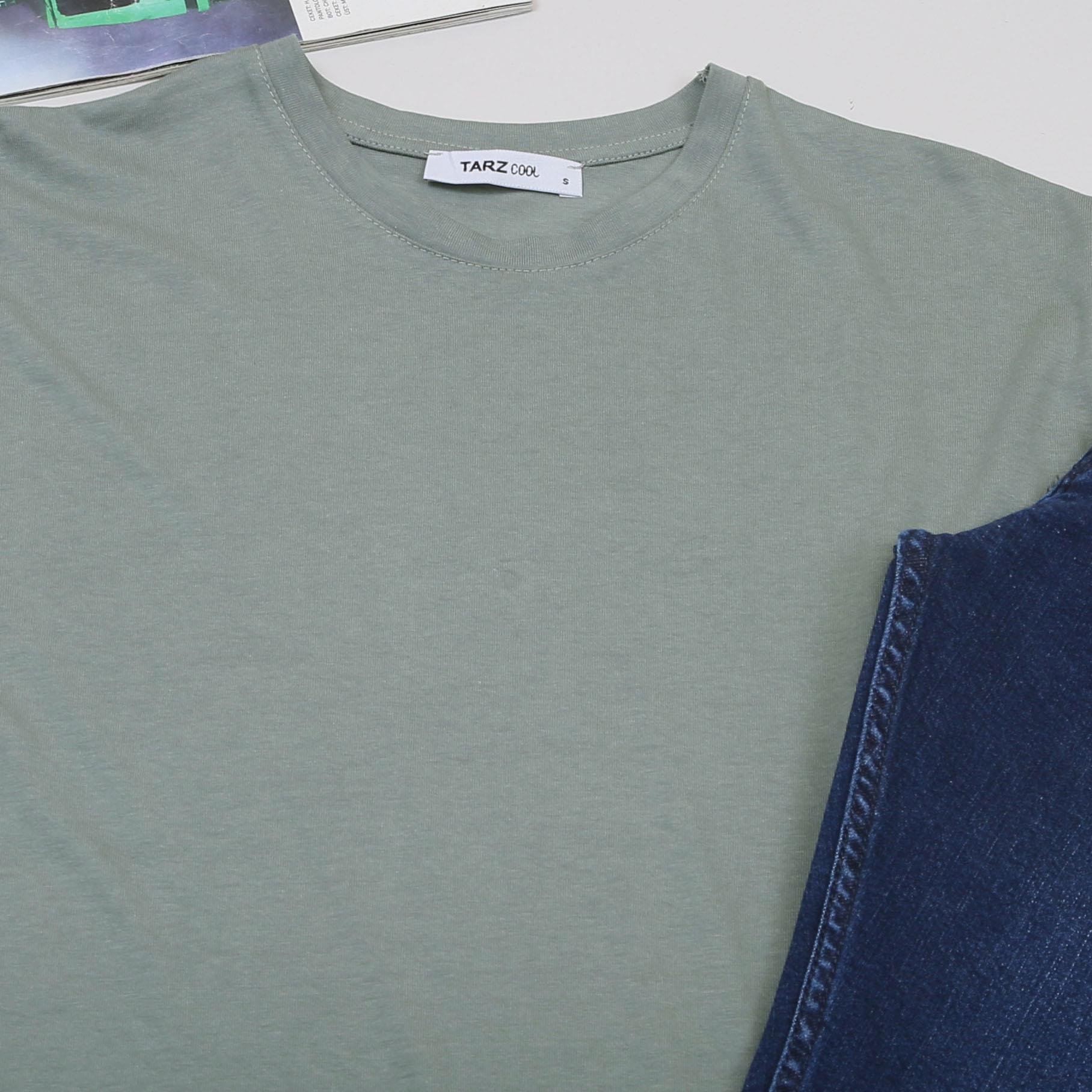 Yeşil Oversize Tişört Pantolon Ayakkabı Kombin