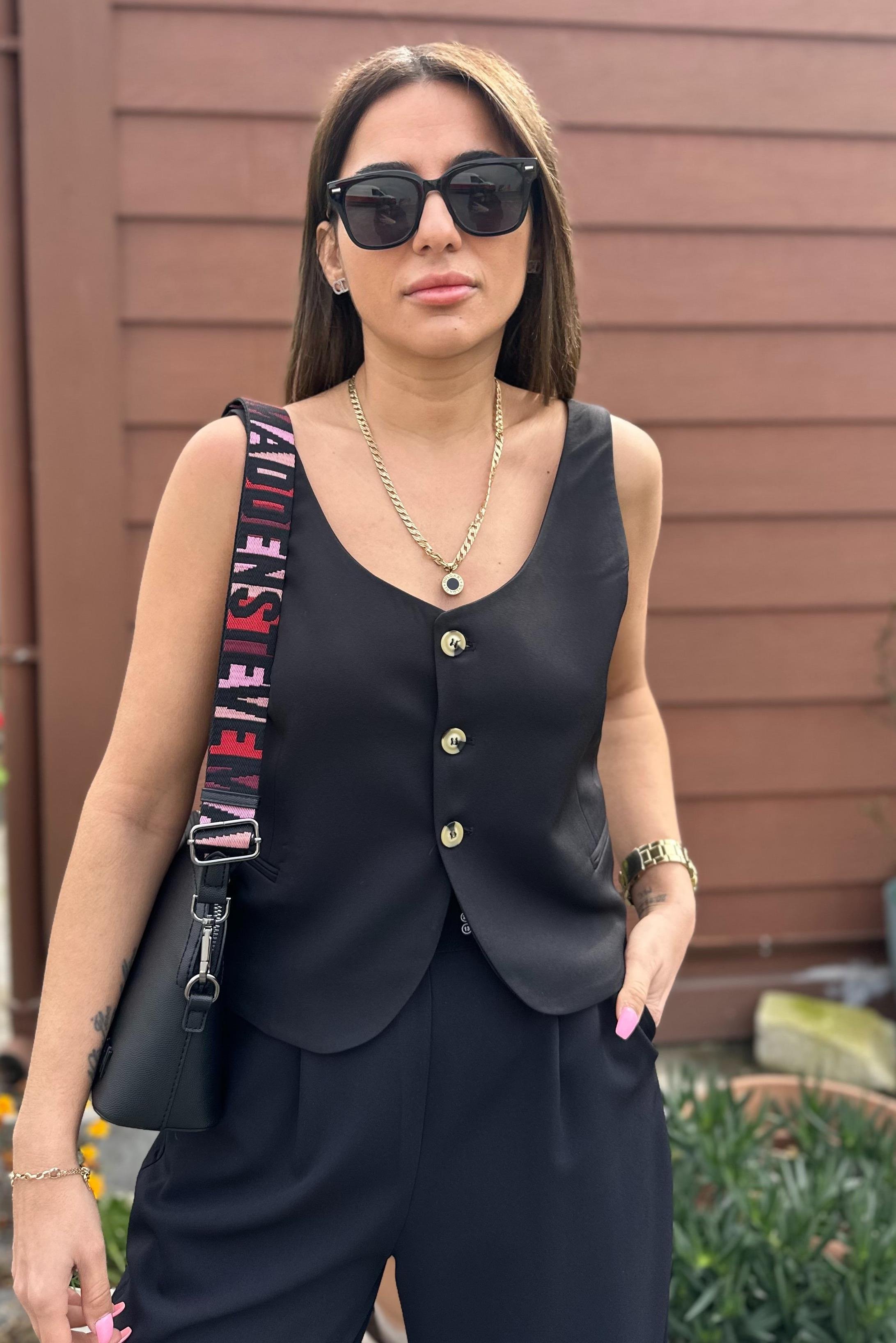 3 Düğmeli Siyah Blazer YelekMONT/CEKET