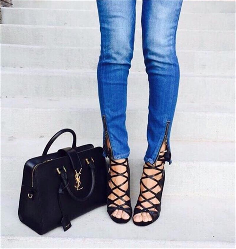 Paçası Fermuarlı Skinny Jean