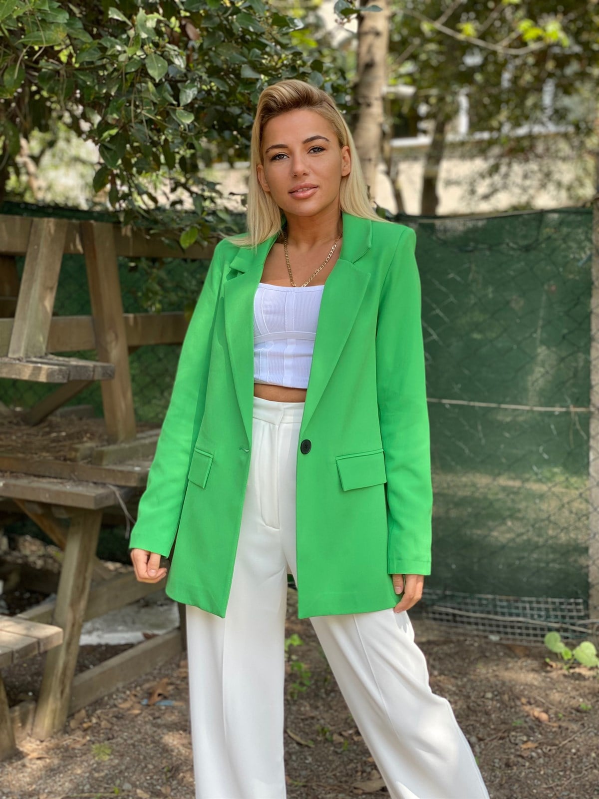 Açık Yeşil Regular Fit CeketMONT/CEKET