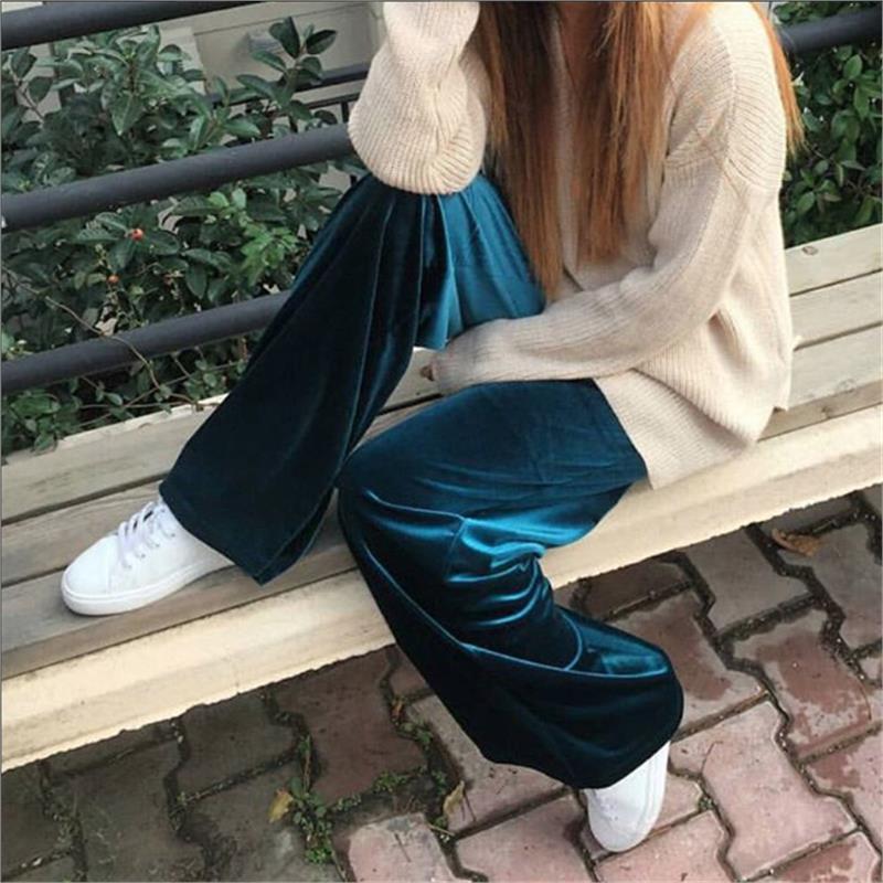 Kadife Bol Pantalon