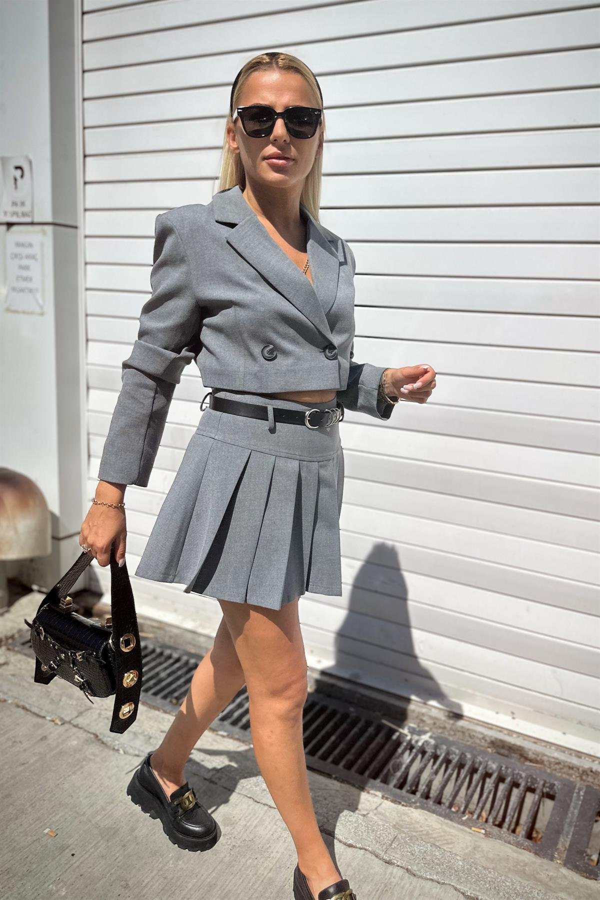 Antrasit Mini Blazer CeketMONT/CEKET