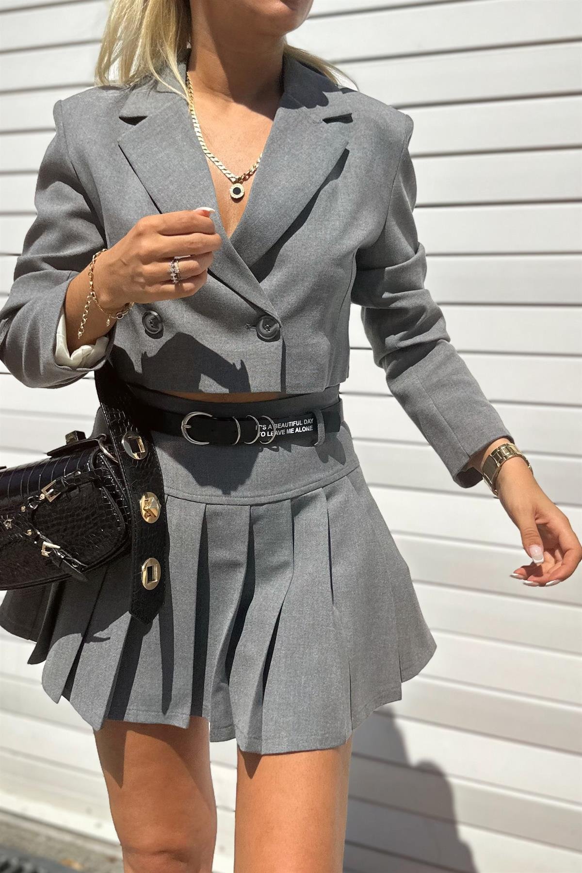 Antrasit Mini Blazer CeketMONT/CEKET