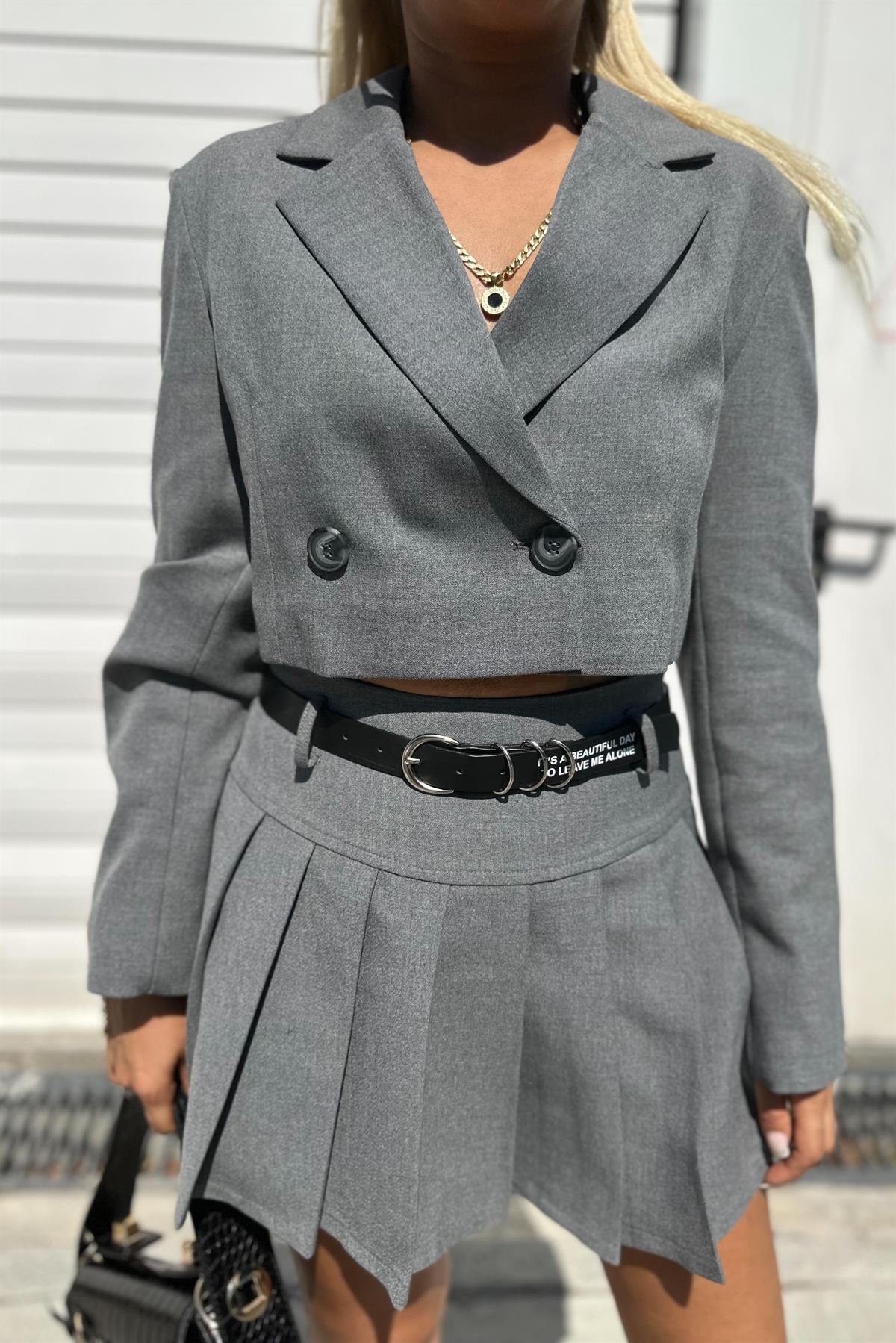 Antrasit Mini Blazer CeketMONT/CEKET