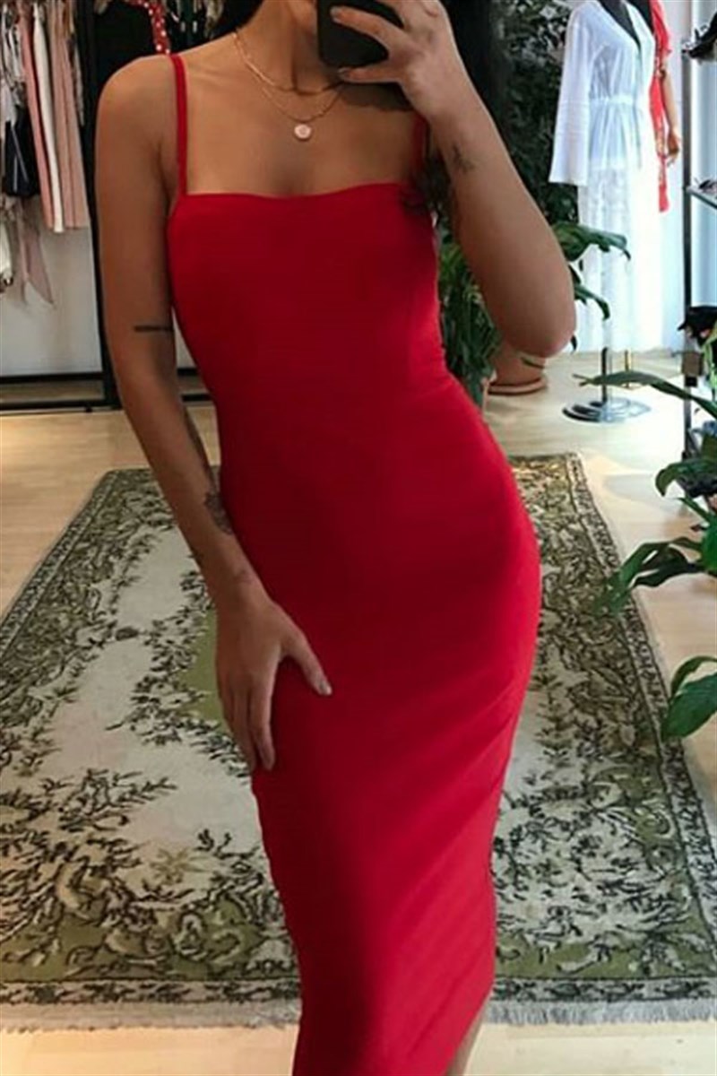 Askılı Kalem Elbise