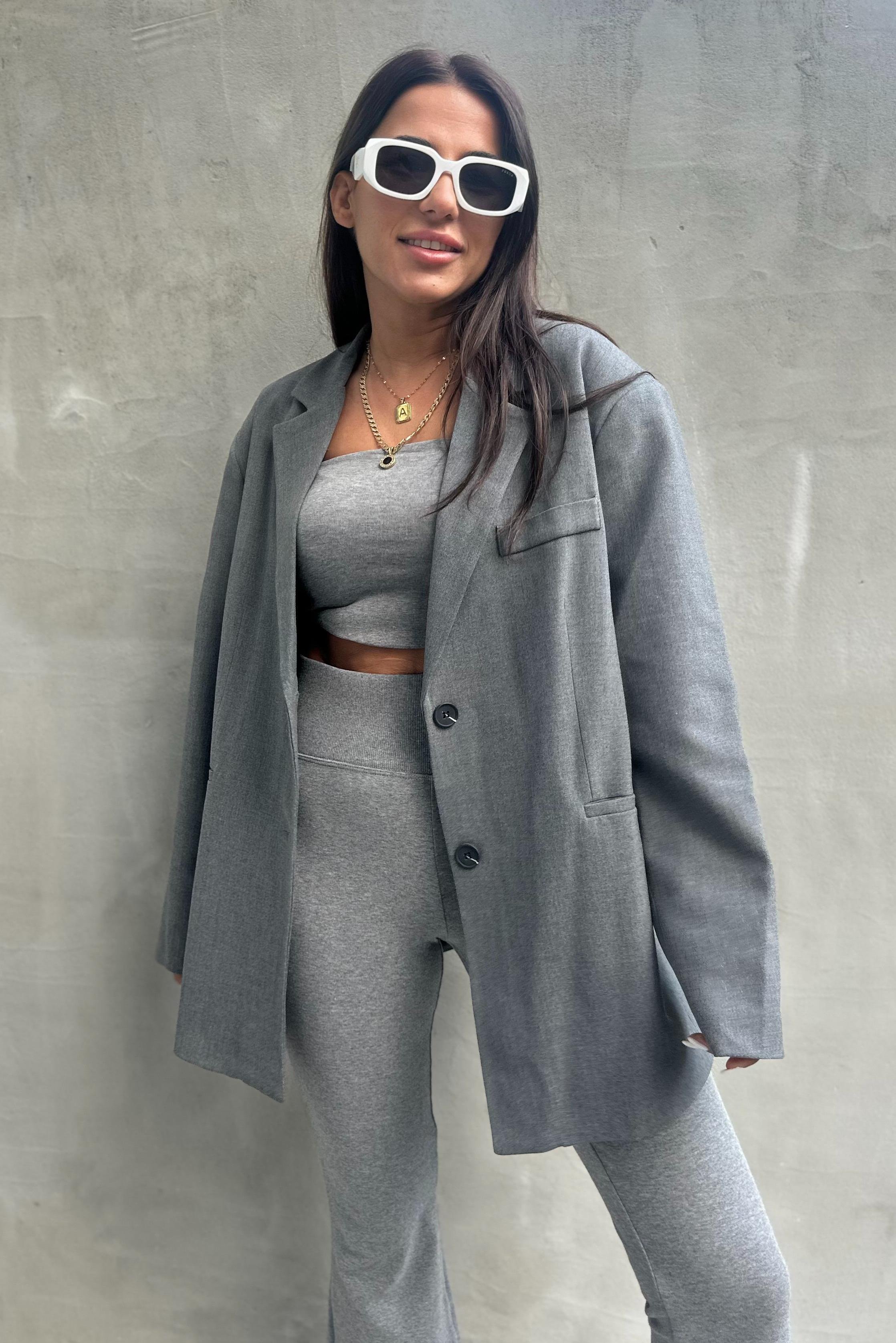 Astarlı Antrasit Oversize CeketMONT/CEKET