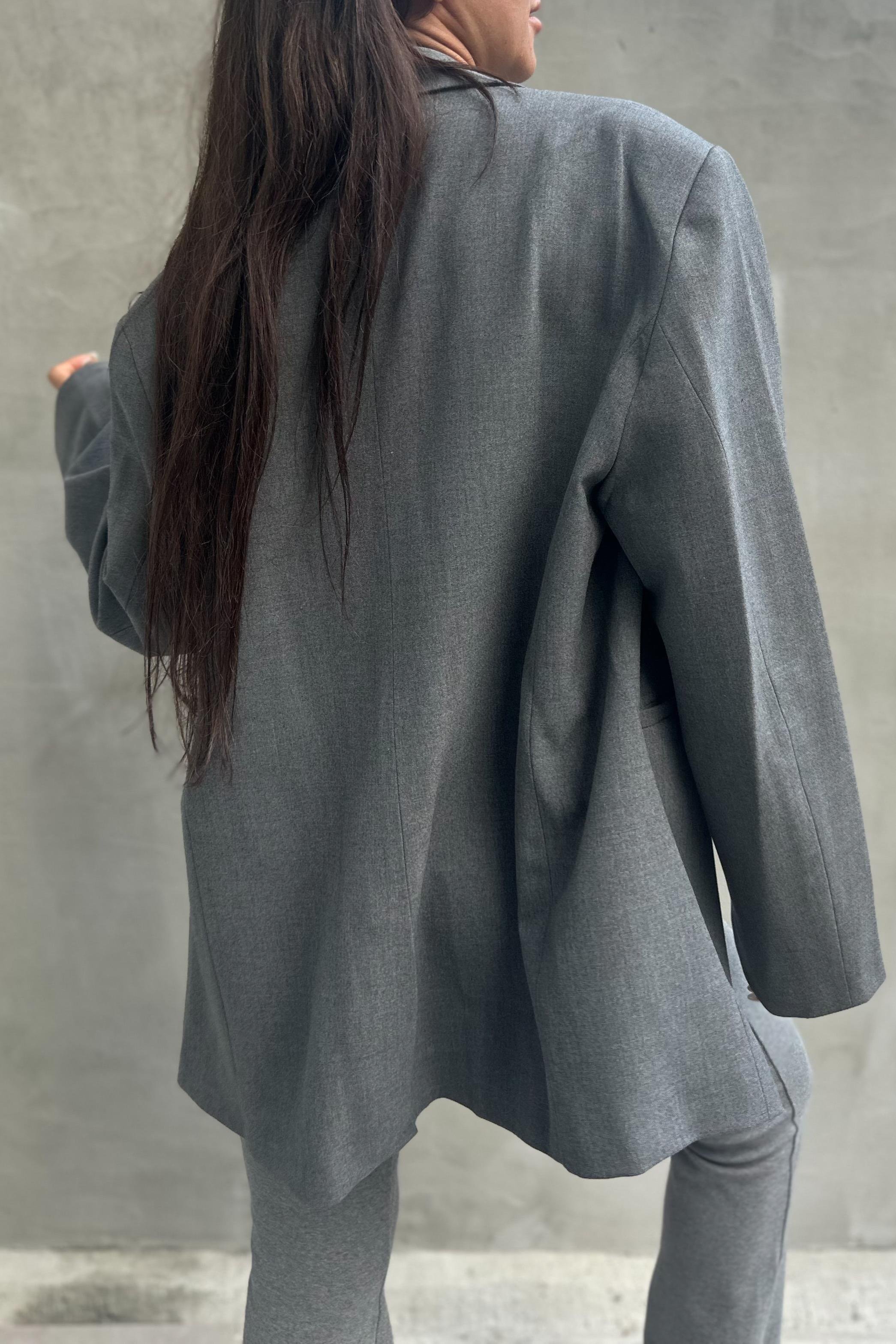 Astarlı Antrasit Oversize CeketMONT/CEKET