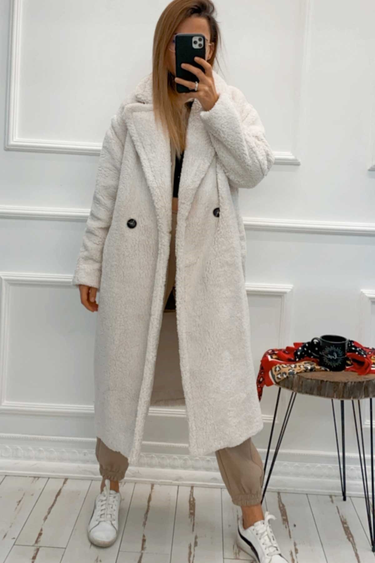 Astarlı Maxi Peluş Mont