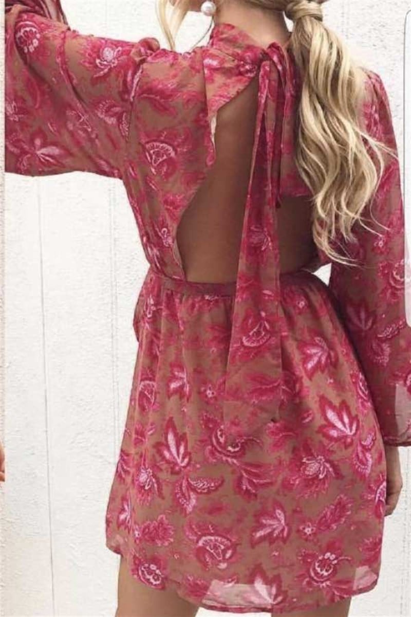 Astarlı Mini Şifon Elbise