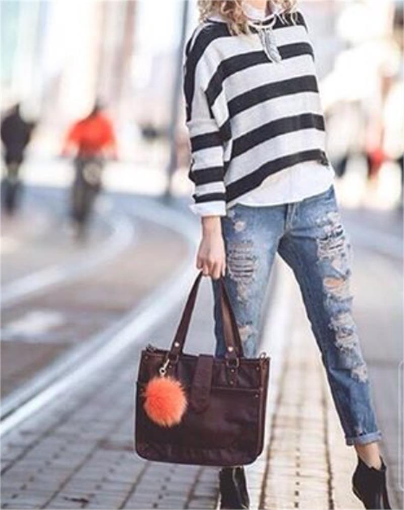 Lazer Kesim Yırtıklı Boyfriend Jean
