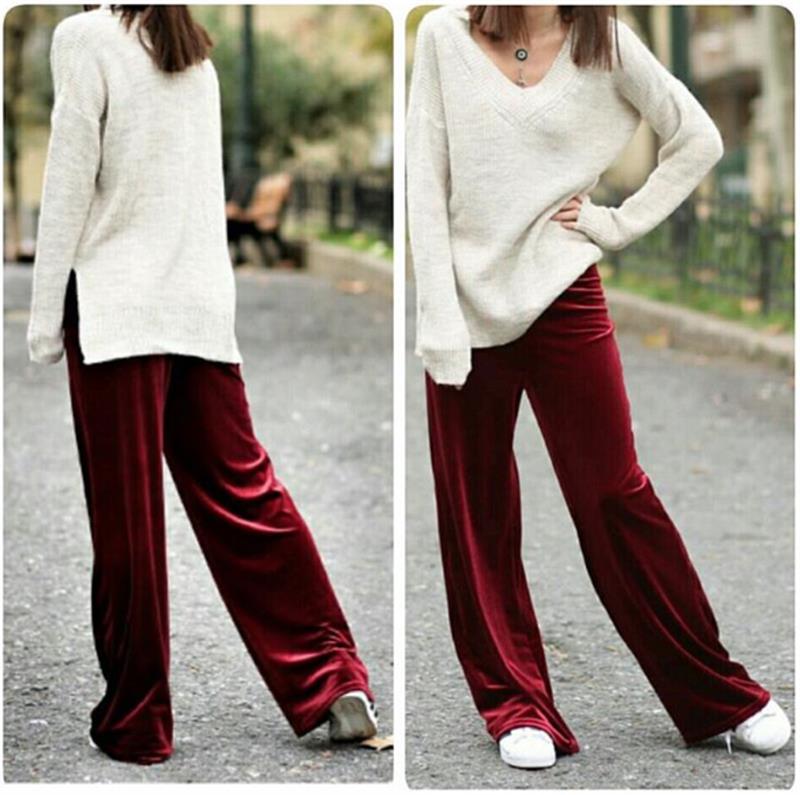 Kadife Bol Pantalon