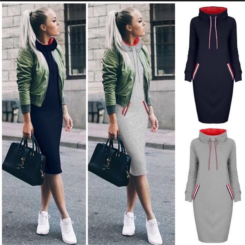 Balıkçı Yaka Sweat Elbise