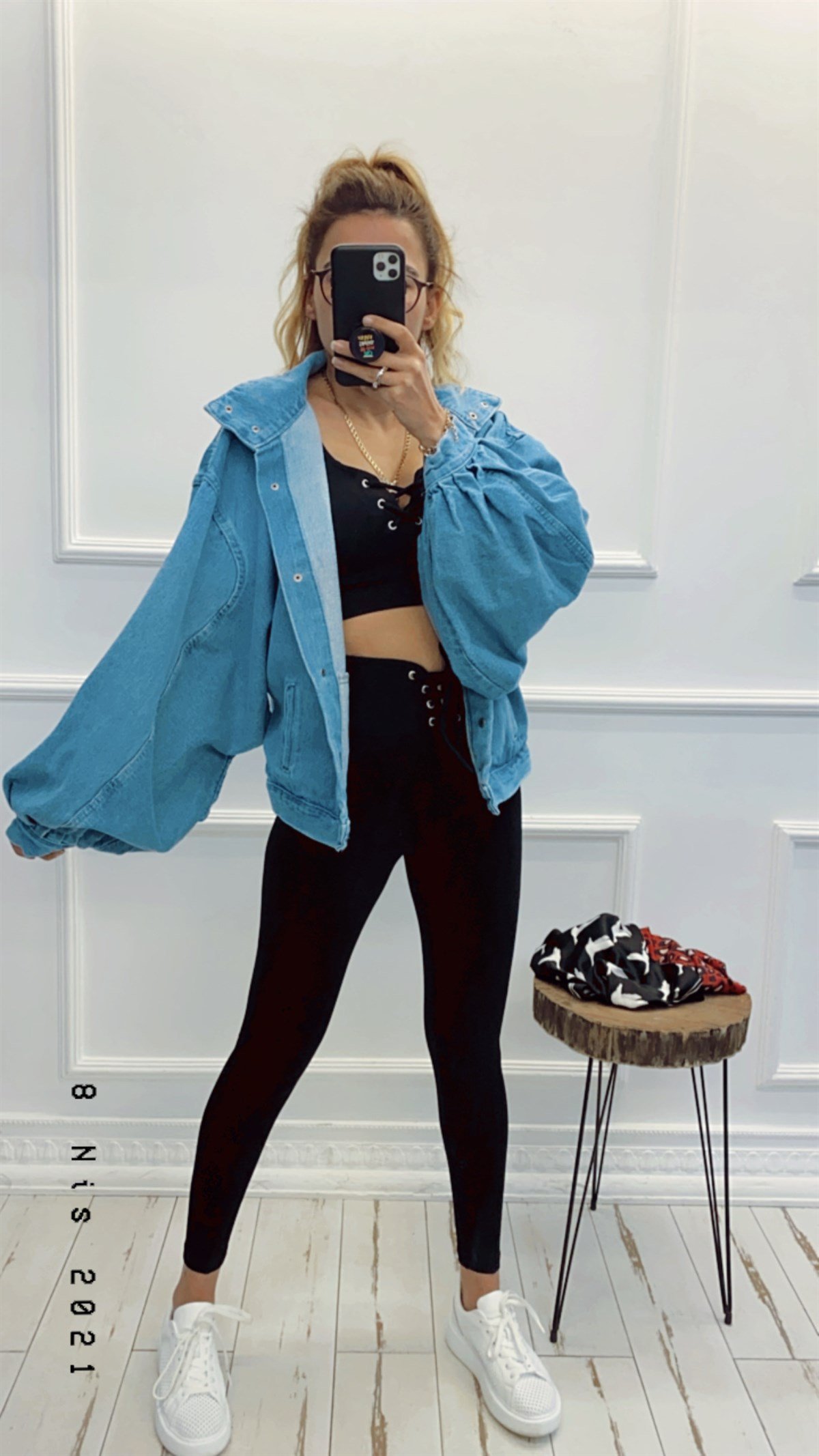 Balon Kol Denim Ceket