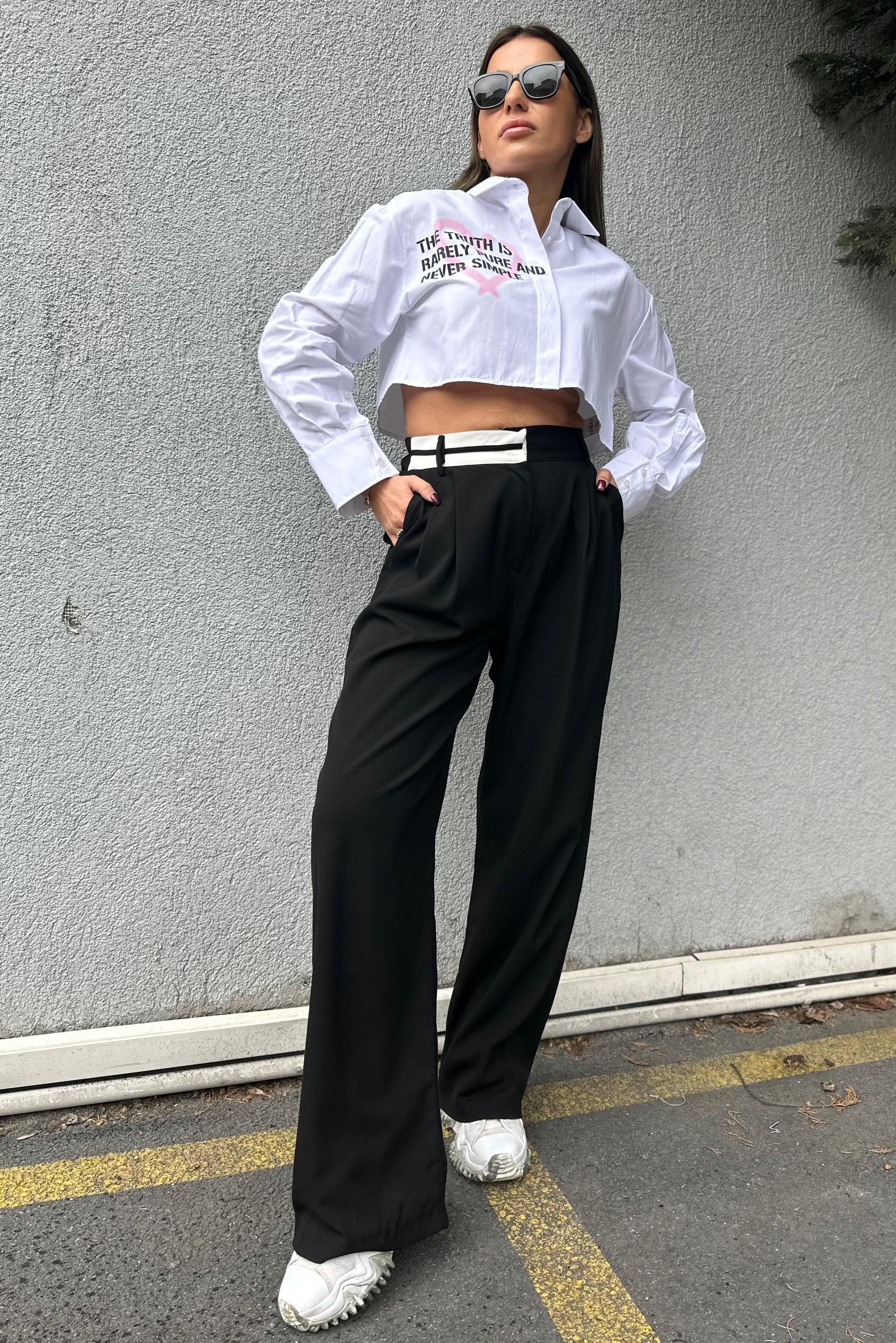 Baskılı Crop GömlekYENİ GELENLER