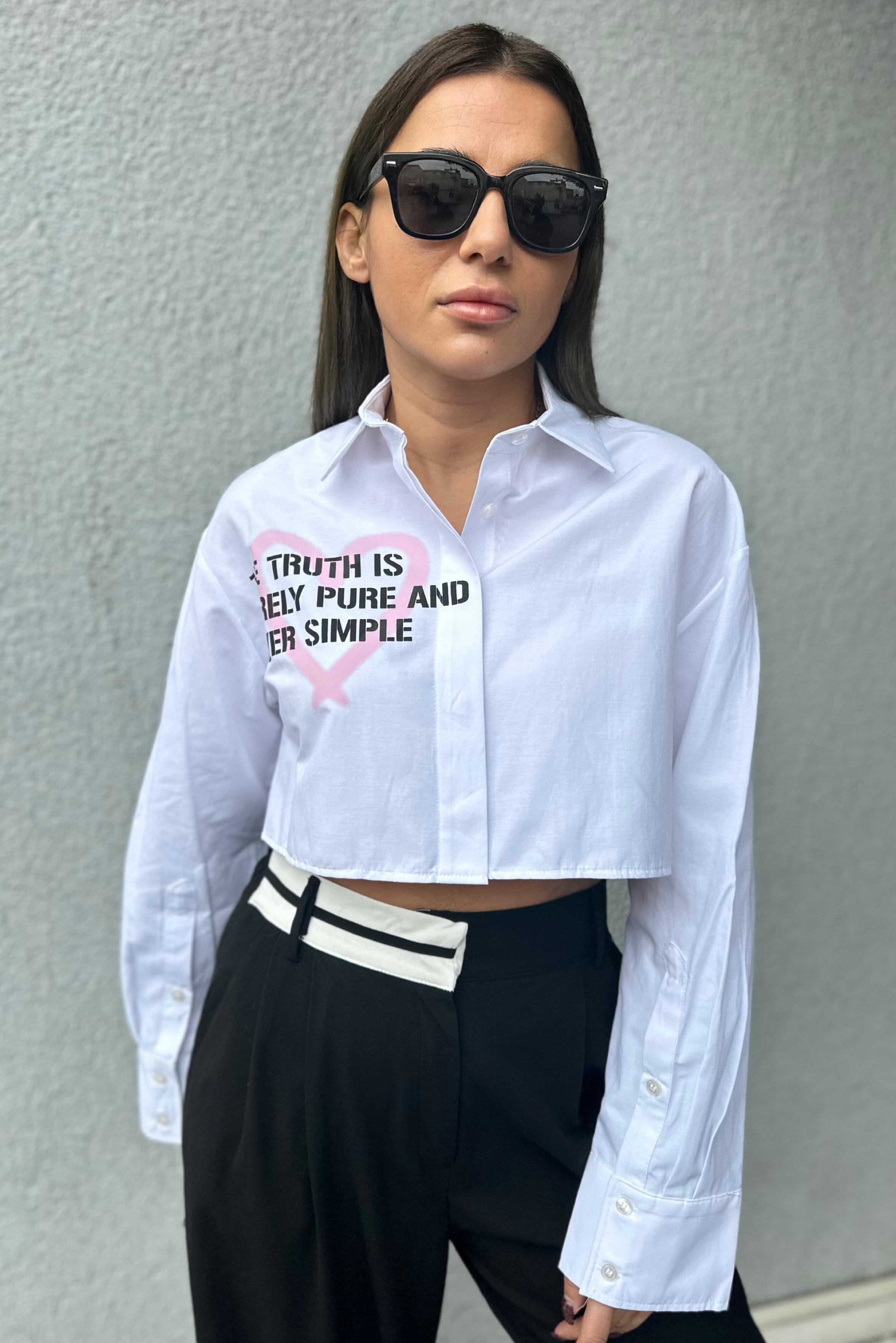 Baskılı Crop GömlekYENİ GELENLER