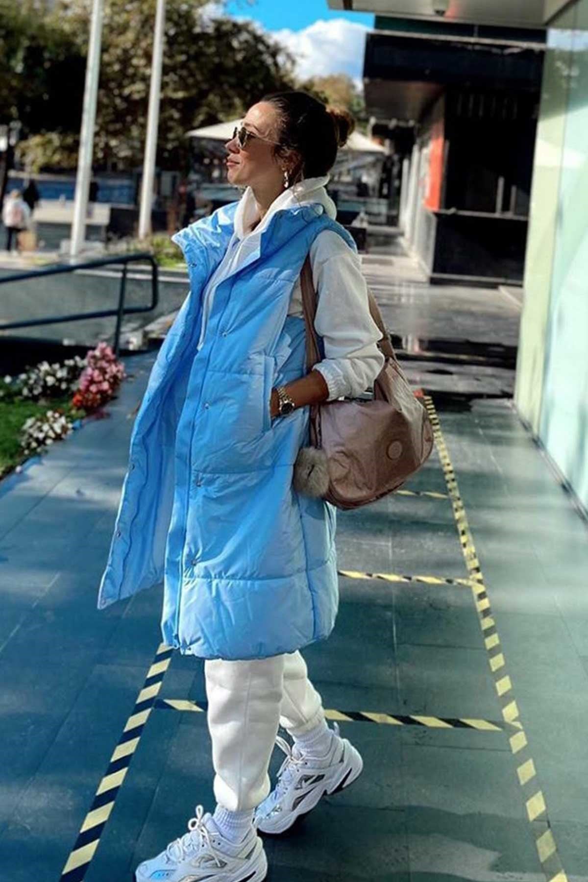 Bebe Mavisi Uzun Şişme Yelek