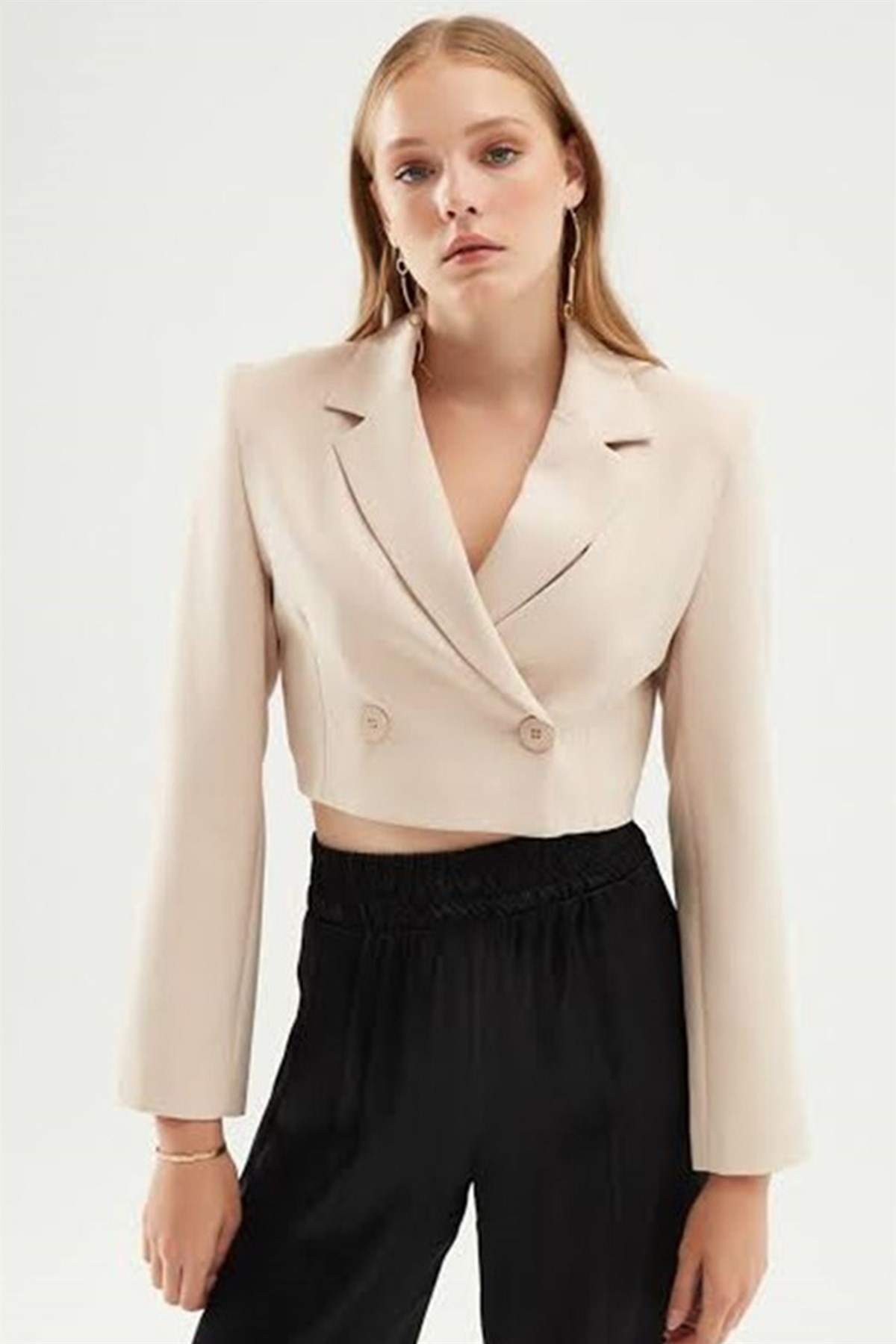 Bej Mini Blazer CeketMONT/CEKET