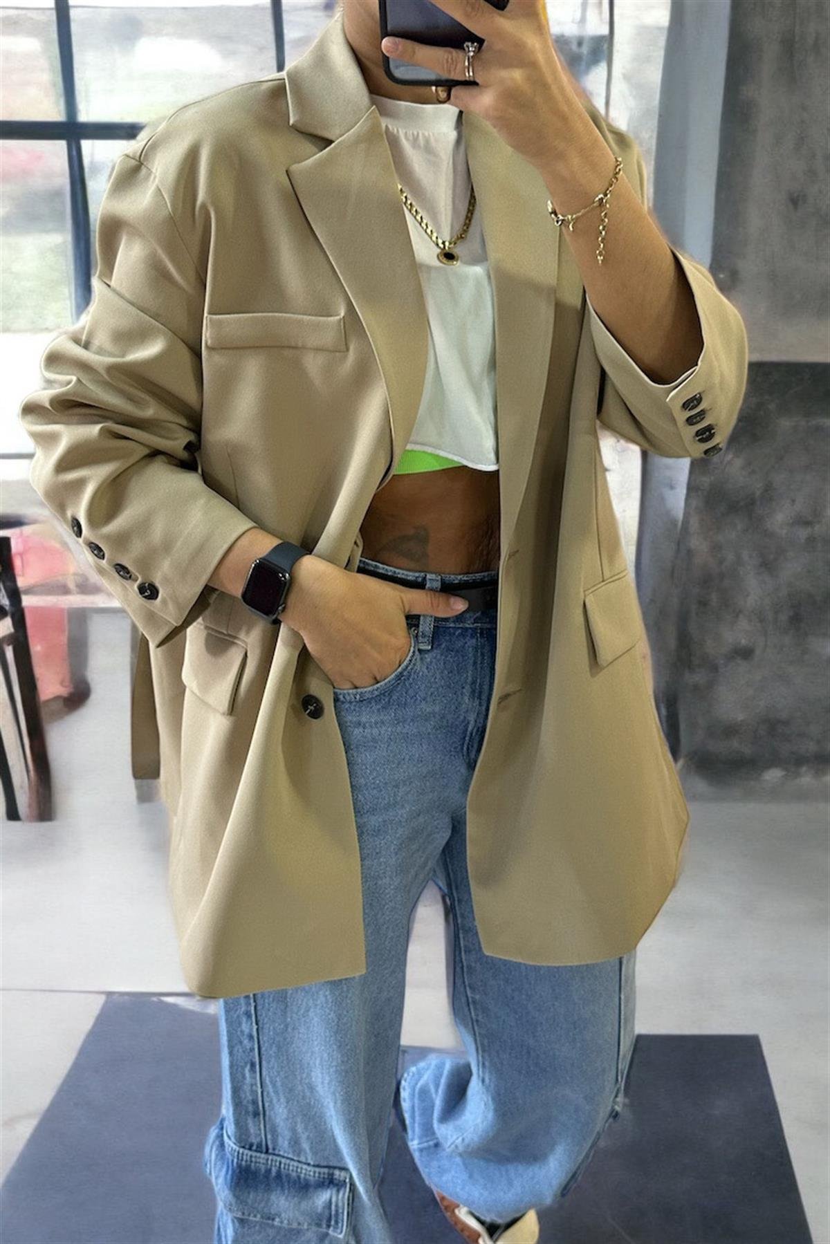 Bej Oversize CeketMONT/CEKET
