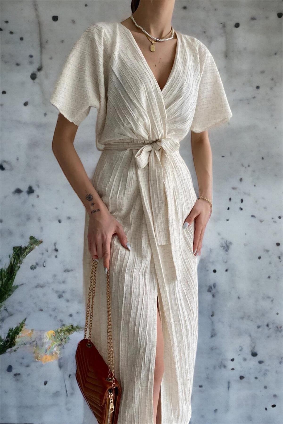 Beli Bağlamalı ElbiseELBİSE