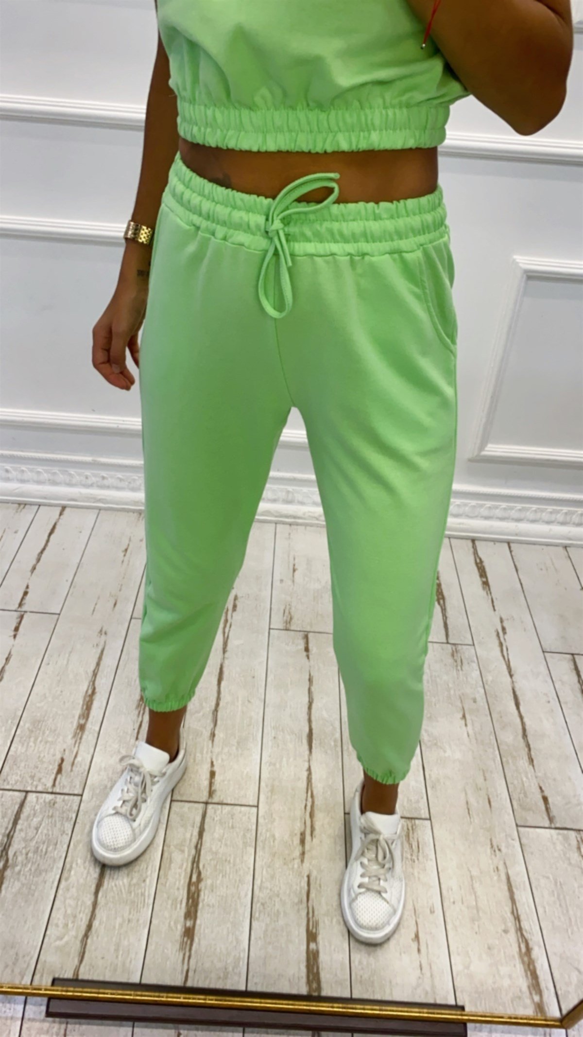 Beli Lastikli Sweat Ve Paçası Lastikli Eşofman Takımı