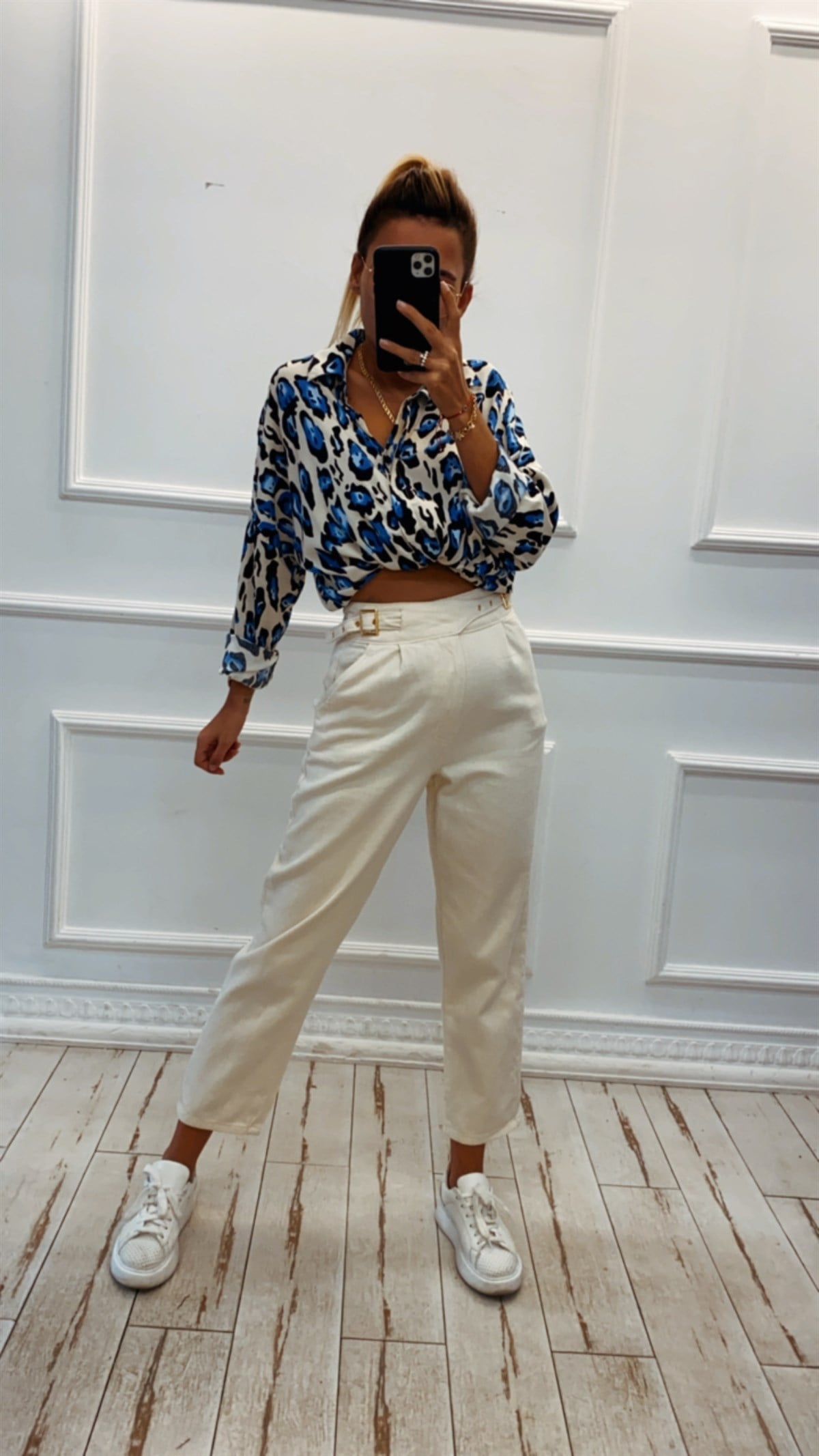 Beli Toka Detaylı Relax Kalıp Pantolon