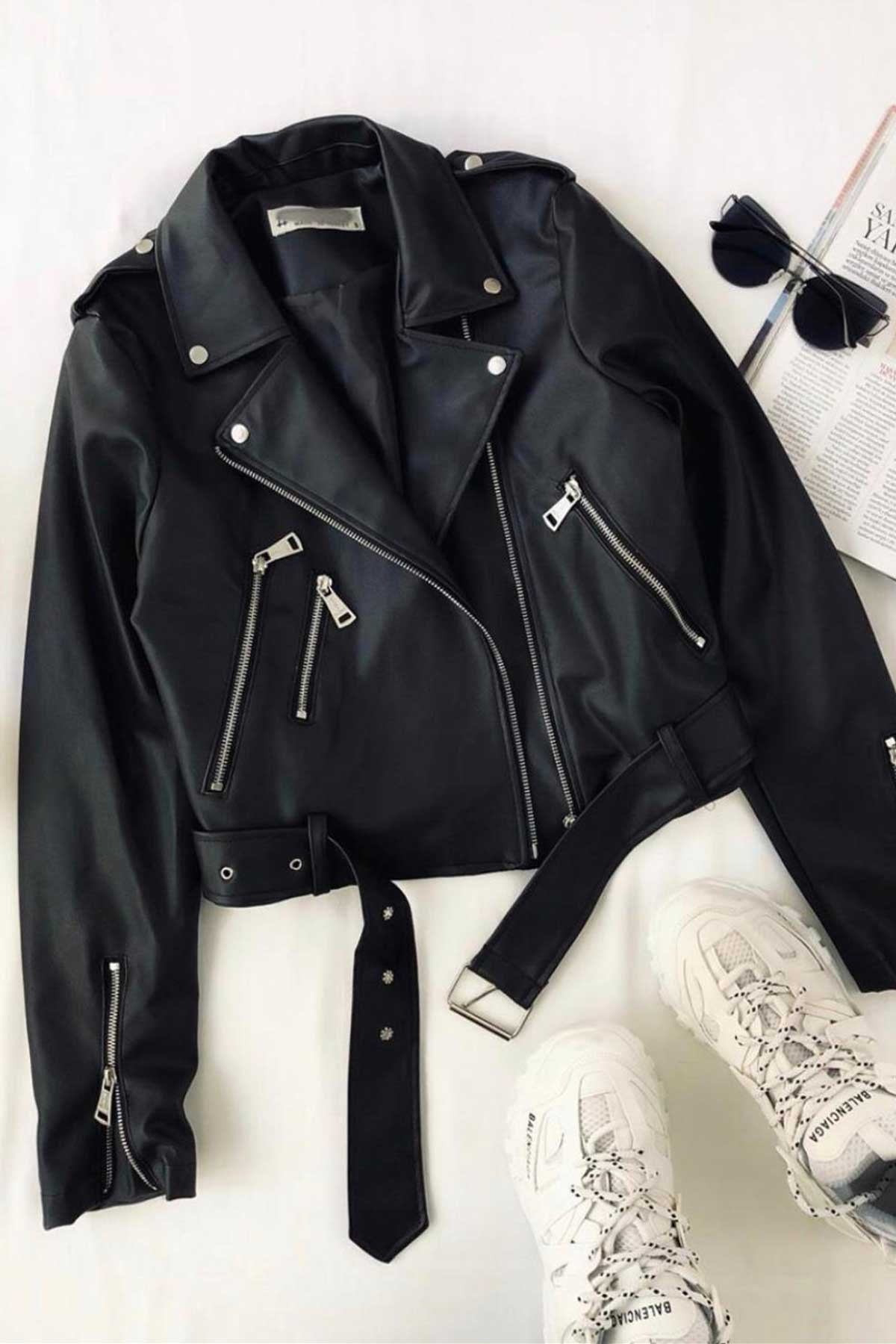Biker Deri Ceket 