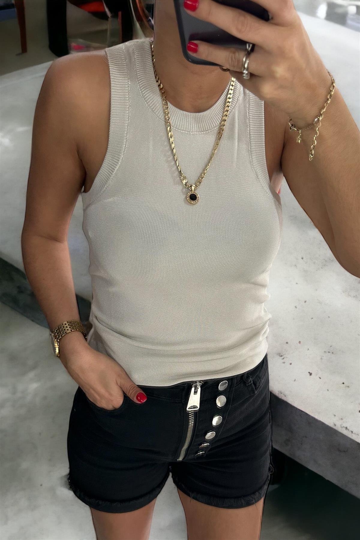 Bisiklet Yaka Merserize AtletBLUZ