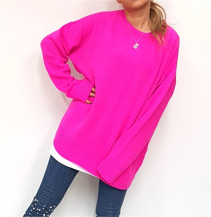 Bisiklet Yaka Oversize Triko Kazak