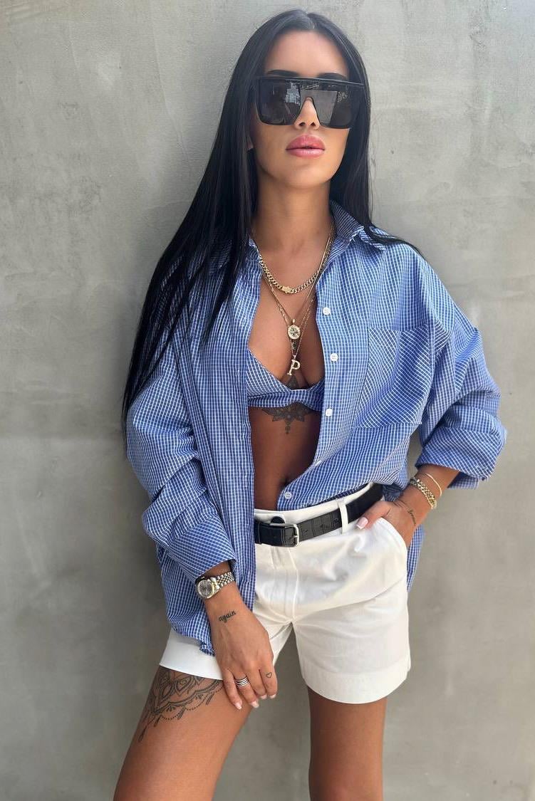 Büstiyer Detaylı Ekose GömlekGÖMLEK