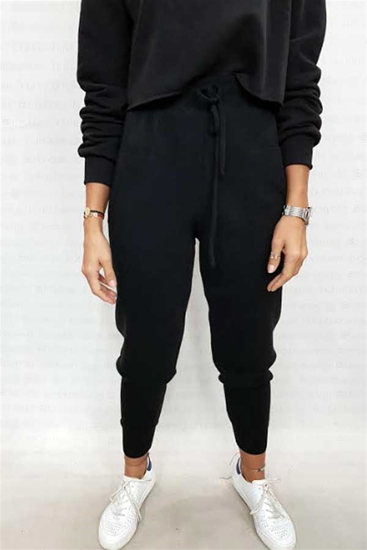 Cep Detay Triko Jogger Pantalon