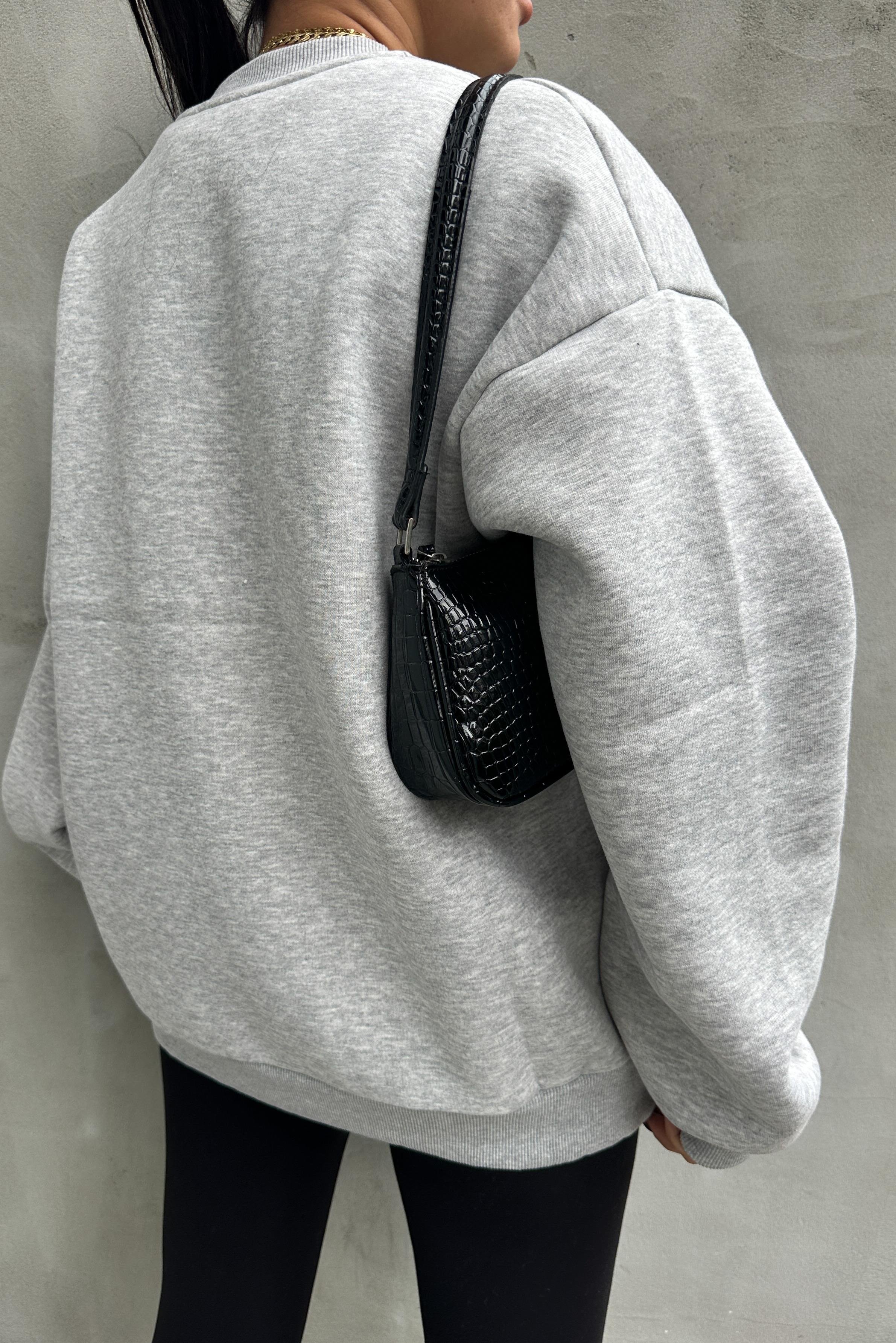 CIAO Gri Oversize SweatshirtSWEATSHİRT