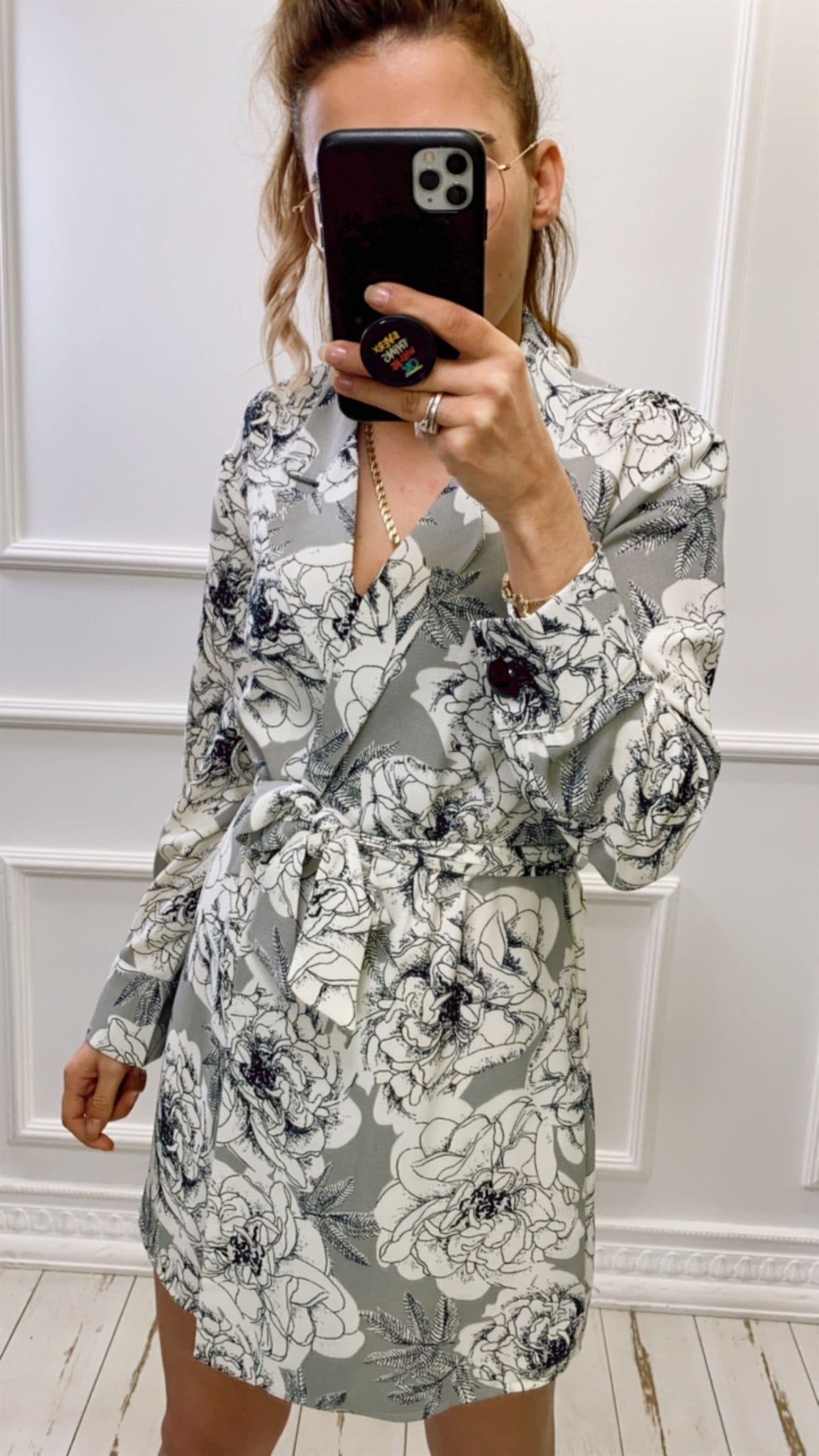 Çiçekli Ceket Elbise